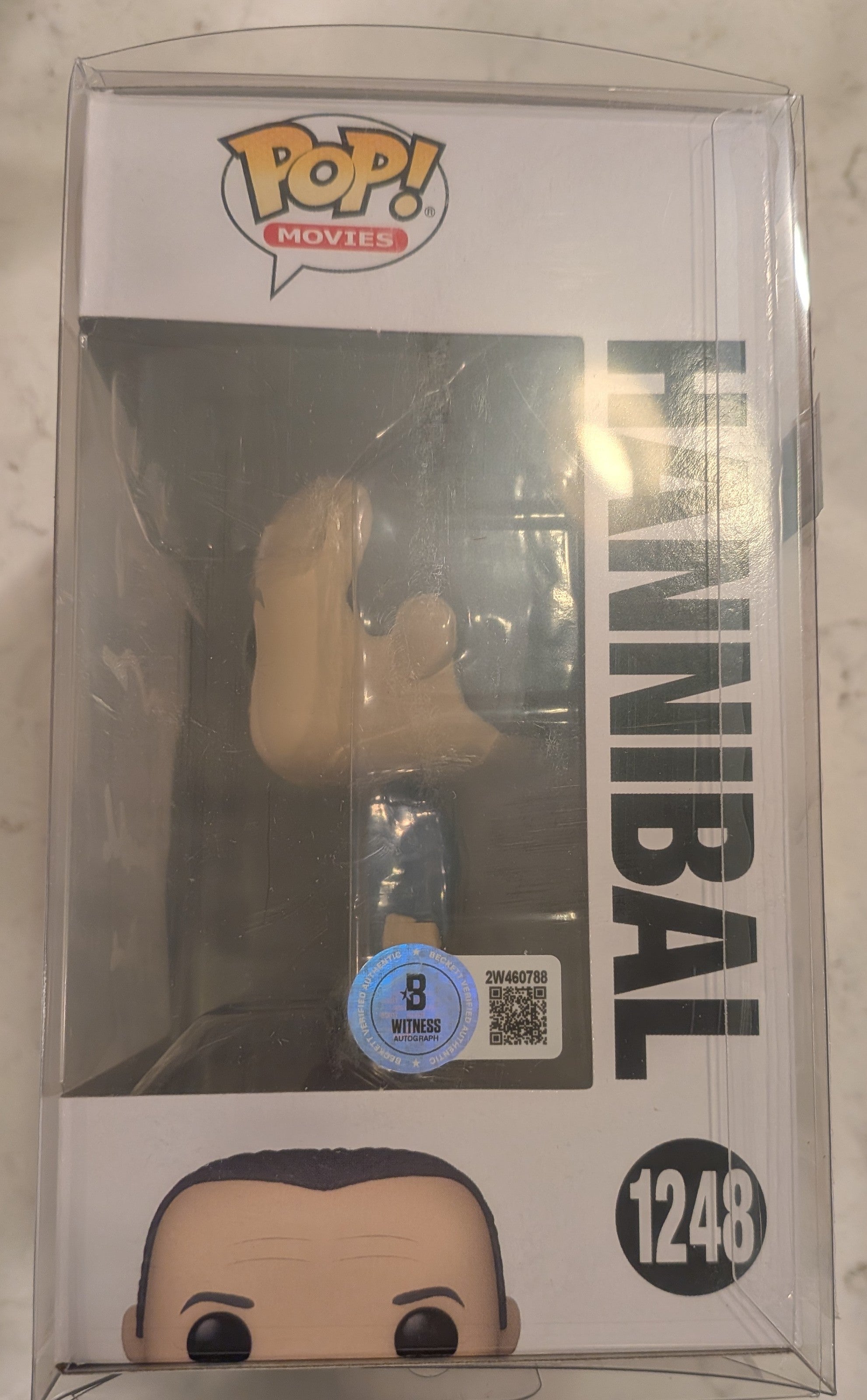 Anthony Hopkins Signed Hannibal Lecter Funko Pop #1248 – Beckett Witnessed, Rare Full Character Inscription