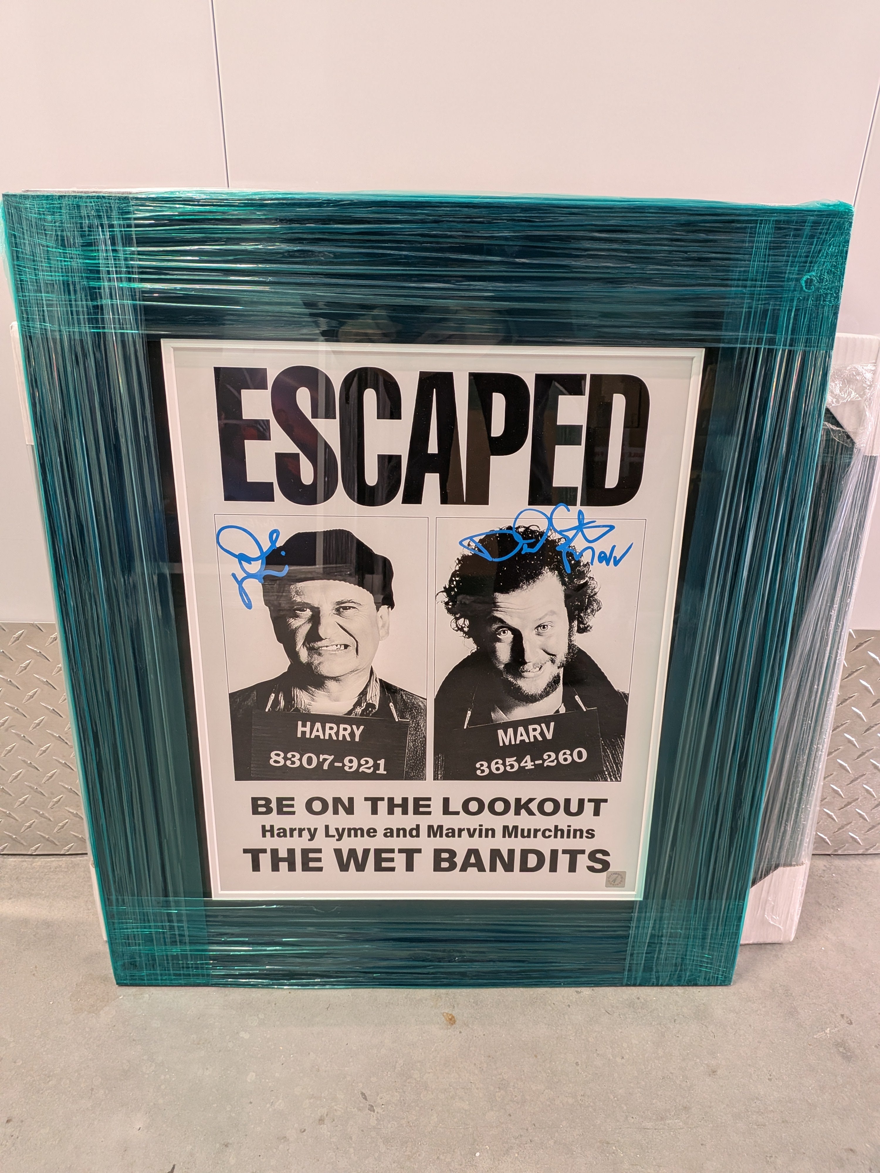 Home Alone Wet Bandits Dual-Signed 16x20 Photo – Joe Pesci & Daniel Stern | Museum-Grade Framed