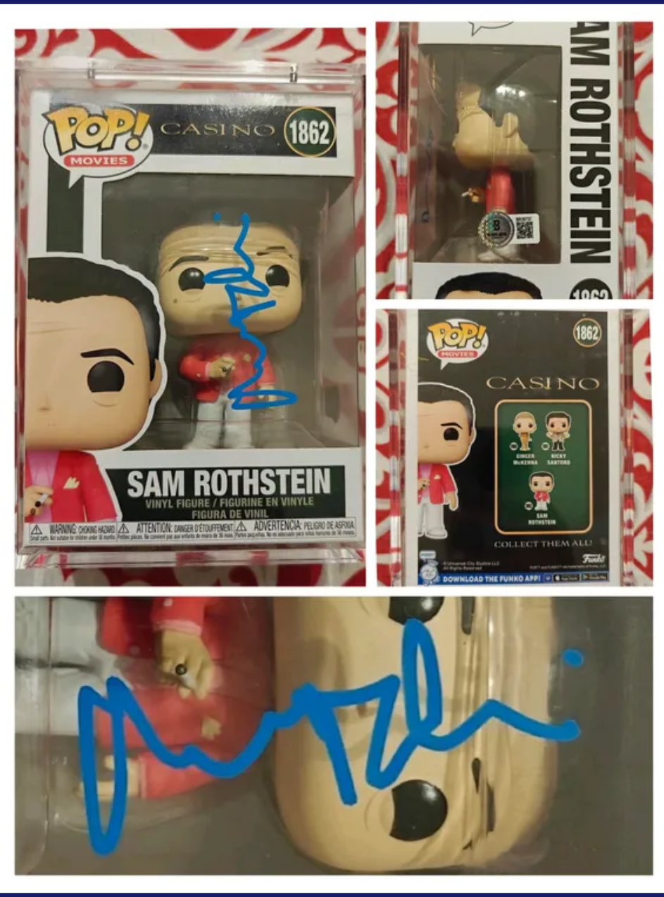 Robert De Niro Signed Sam “Ace” Rothstein Funko Pop #1862 – Casino (Beckett Authenticated)