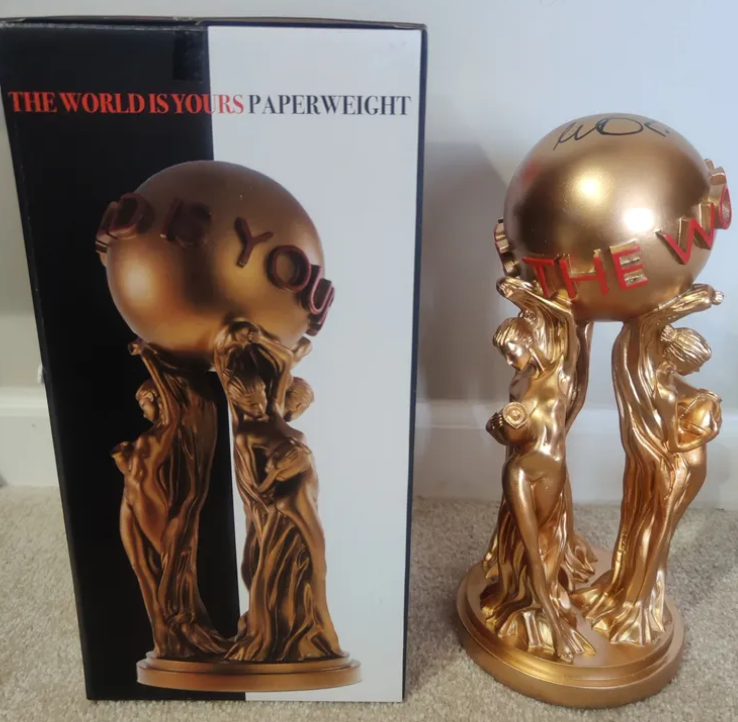 Al Pacino Autographed "The World is Yours" Replica Statue from Scarface Movie