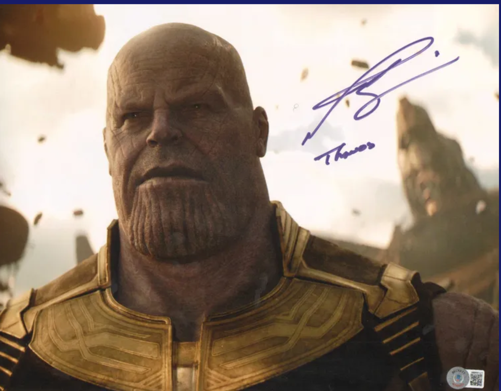 Josh Brolin as Thanos in Avengers: Infinity War (Beckett) Signed 11x14 Photo with Character Name