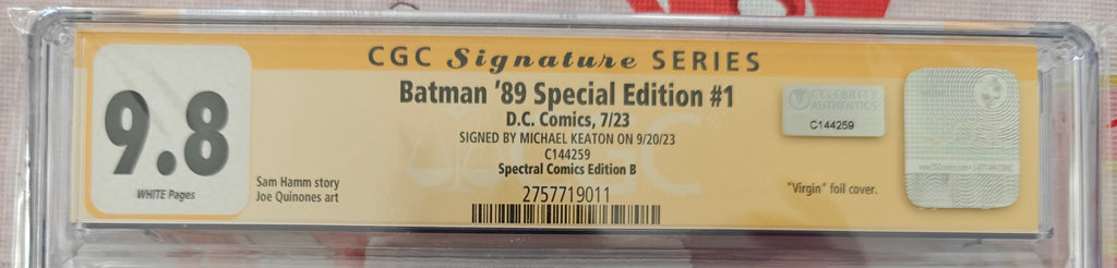 Michael Keaton Signed CGC Signature Series Batman '89 Special Edition #1 (2023)