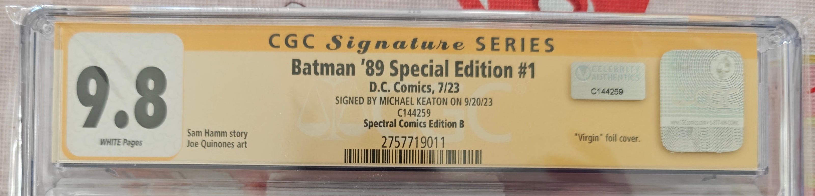 Michael Keaton Signed CGC Signature Series Batman '89 Special Edition #1 (2023)
