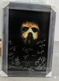 Original 2009 Friday the 13th Double-sided 27x40 Poster in Museum-grade Frame | Signed by 13 Jason Actors