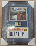 Michael J. Fox Signed 8x10 Back to the Future Photo in 19x25 Studio-Grade Frame w. Replica License Plate