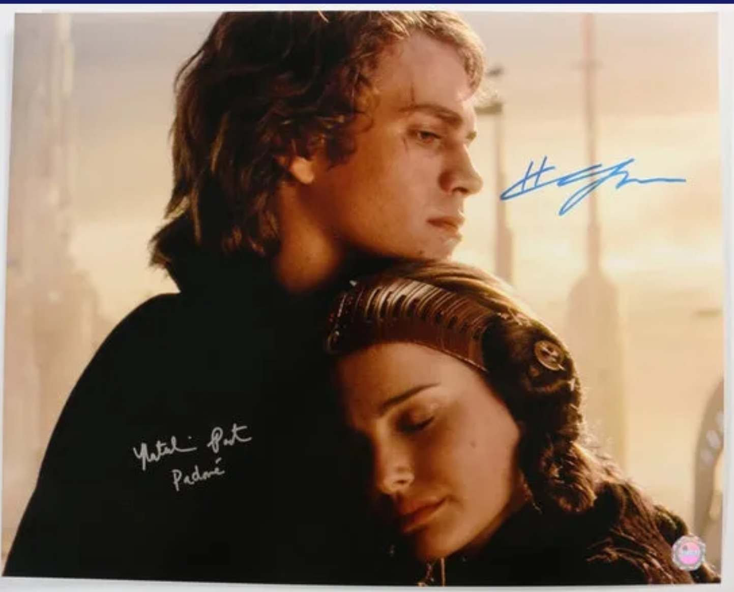 Hayden Christensen & Natalie Portman in Star Wars: Episode III – Revenge of the Sith Signed 16x20 Photo
