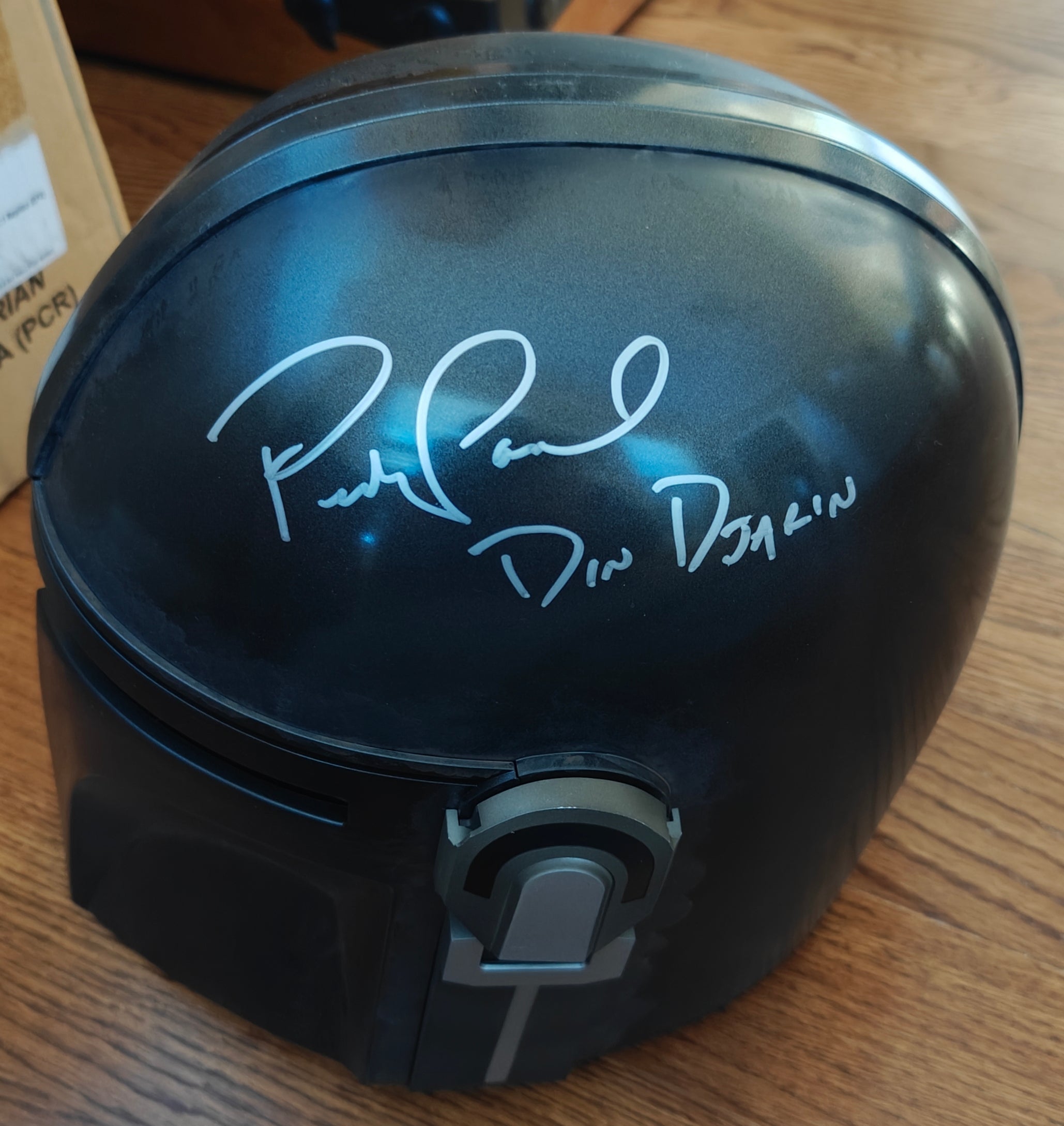 Pedro Pascal Signed & Inscribed EFX Precision Crafted Replica Star Wars: The Mandalorian Helmet 1:1 Scale