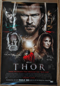 Thor 6x Cast Linen Backed Full-Size Poster (SWAU) Hemsworth, Hiddleston, Portman, Hopkins - Rare FULL Character Names