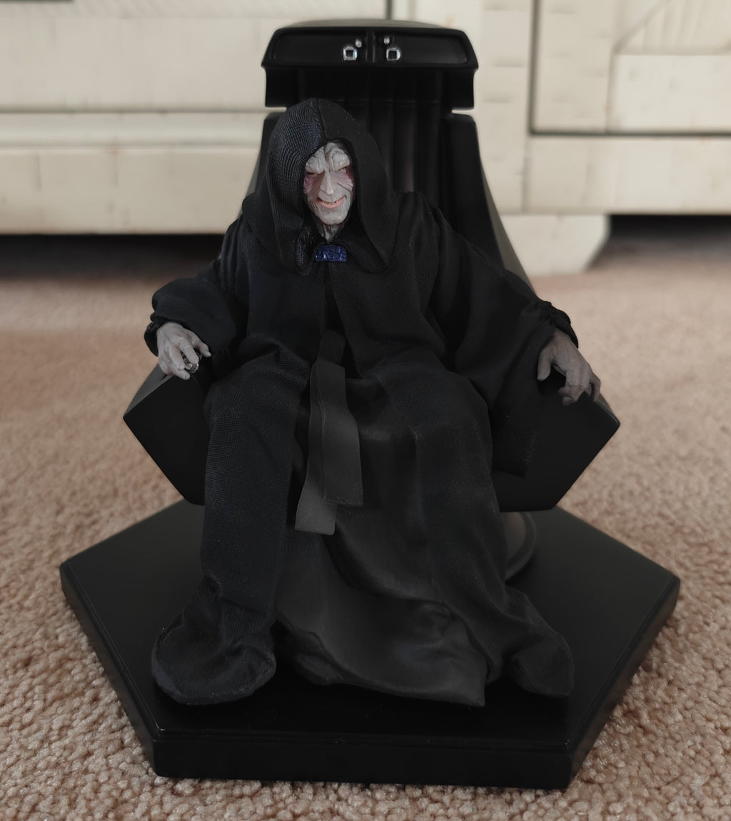 Ian McDiarmid Signed Emperor Palpatine Star Wars (Topps Star Wars Authentics) Iron Studios 1/10 Scale Statue