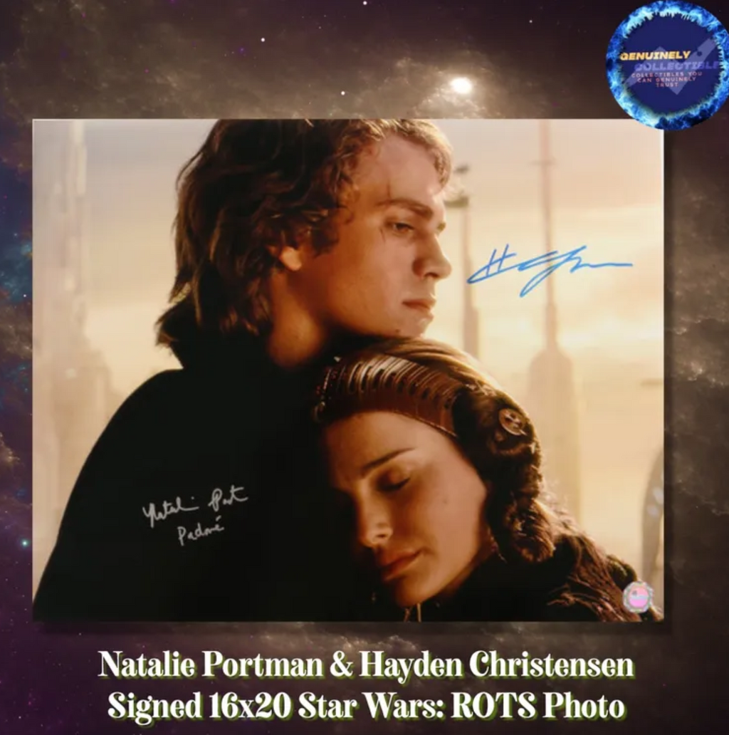 Hayden Christensen & Natalie Portman in Star Wars: Episode III – Revenge of the Sith Signed 16x20 Photo