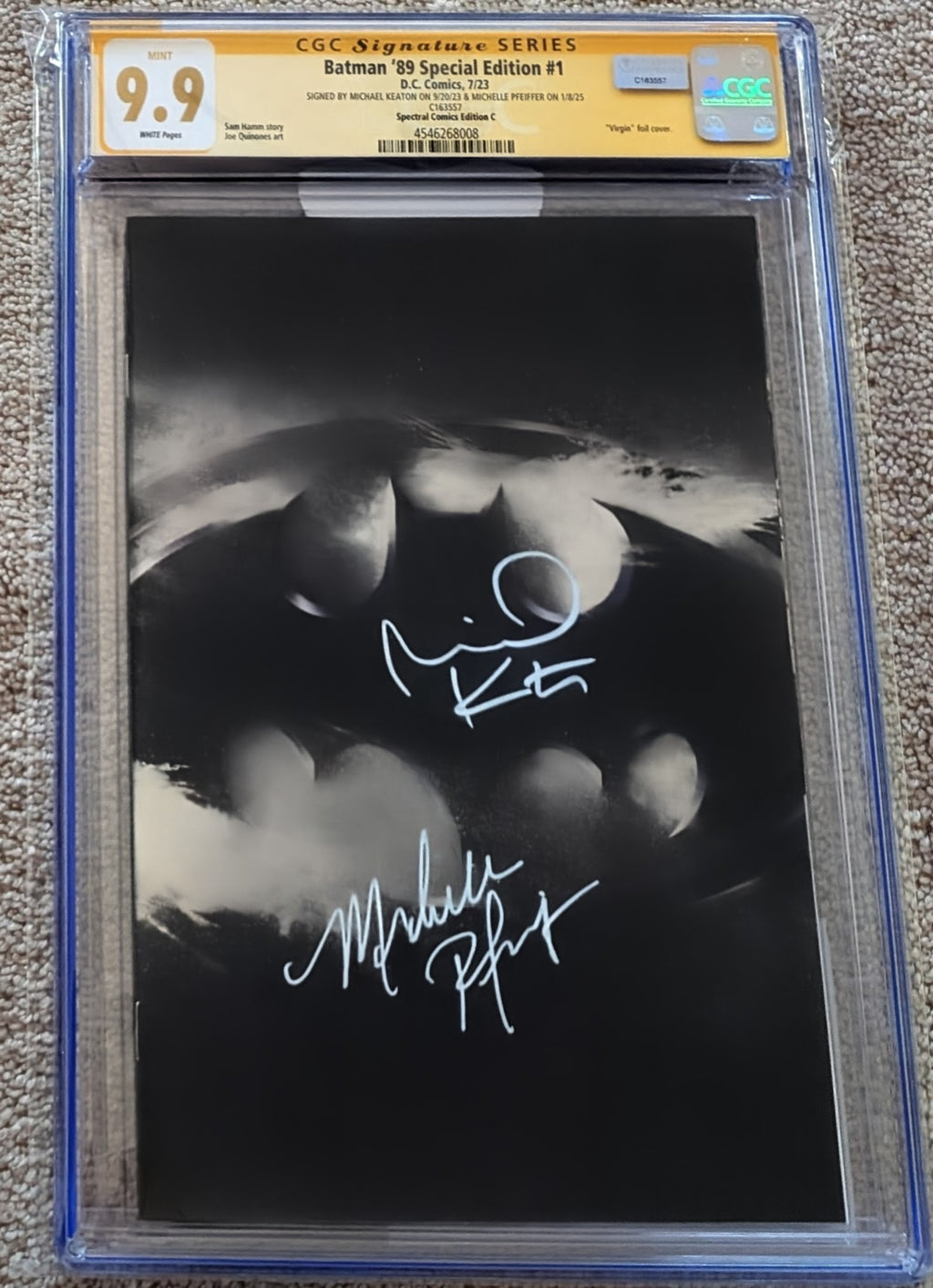 Michelle Pfeiffer & Michael Keaton Dual Signed Batman '89 Special Edition 1 (7/23) Spectral Comics Edition C - CGC 9.9 - Only 8 Worldwide