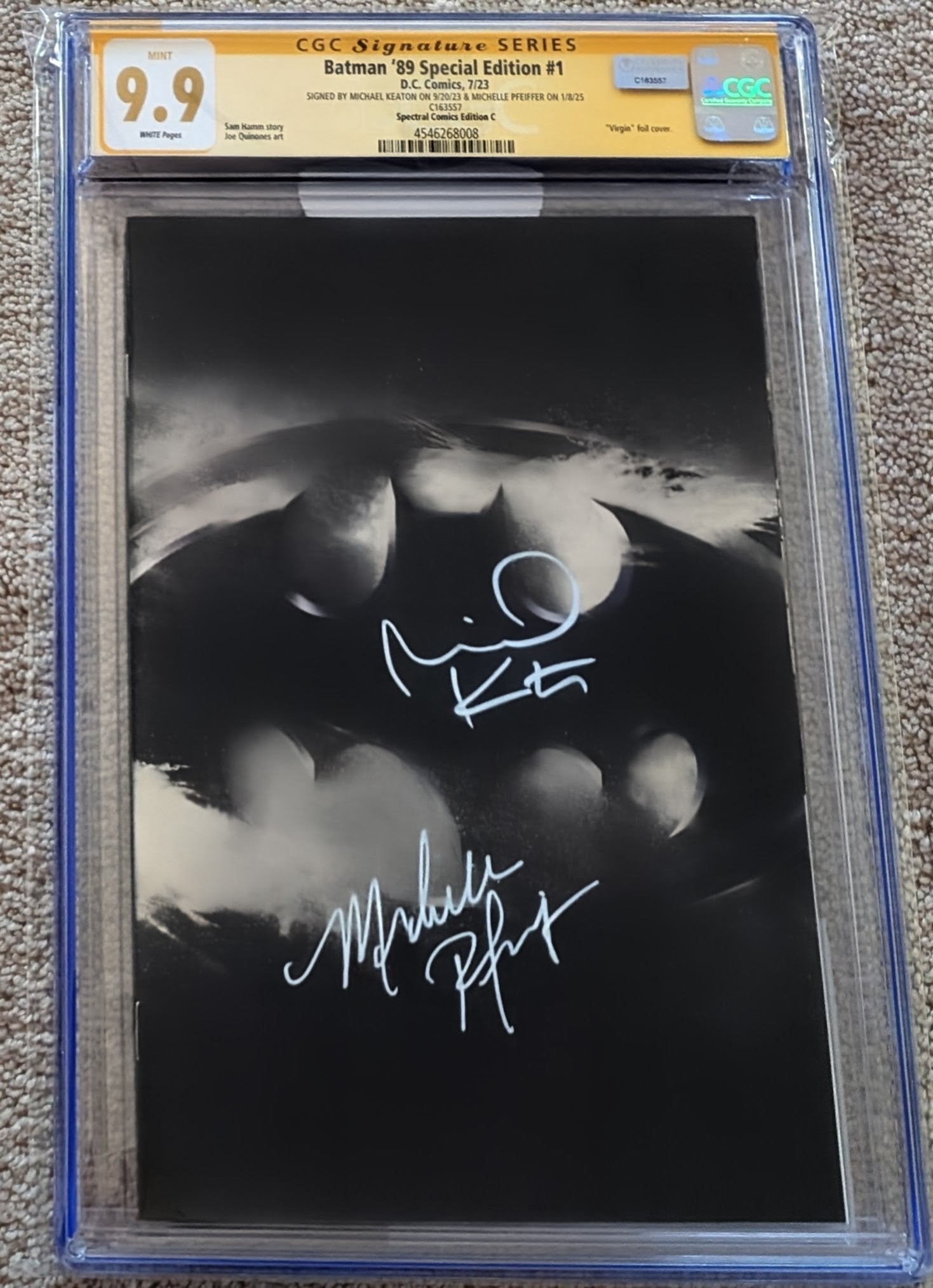 Michelle Pfeiffer & Michael Keaton Dual Signed Batman '89 Special Edition 1 (7/23) Spectral Comics Edition C - CGC 9.9 - Only 8 Worldwide