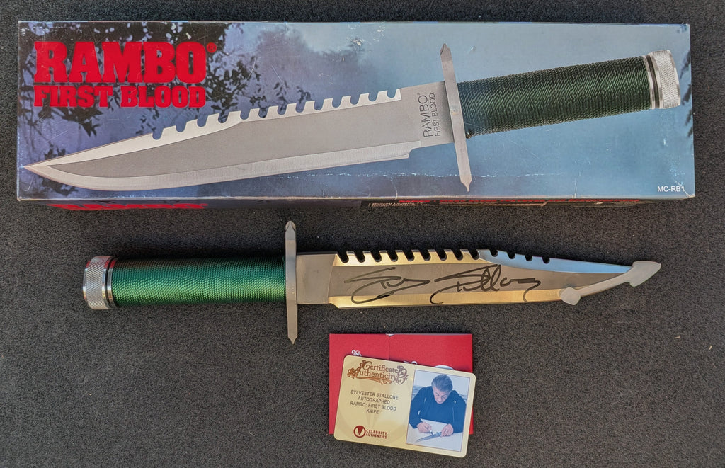 Sylvester Stallone Signed Rambo: First Blood Survival Knife – Licensed Prop Replica | Celebrity Authentics