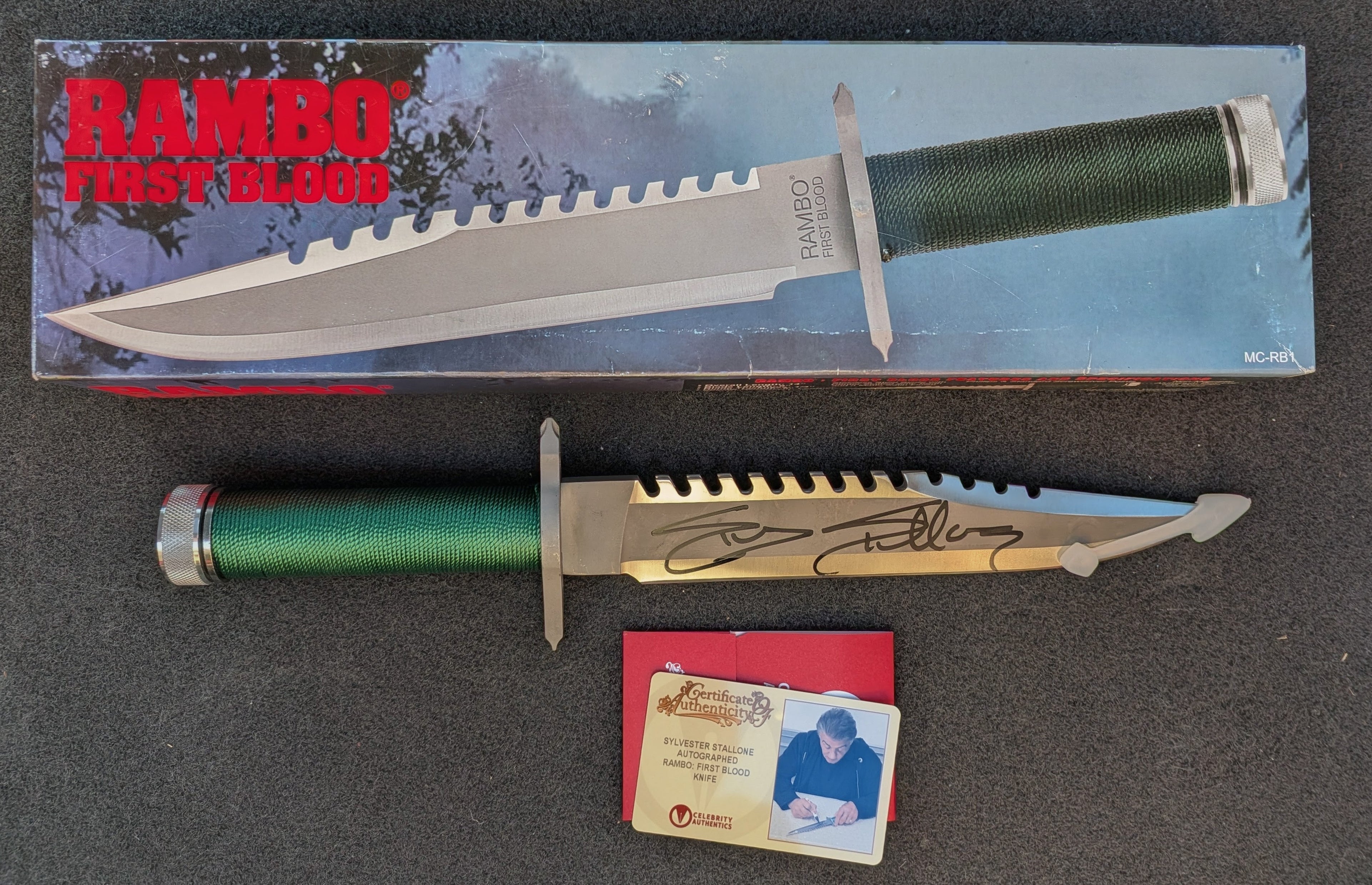 Sylvester Stallone Signed Rambo: First Blood Survival Knife – Licensed Prop Replica | Celebrity Authentics