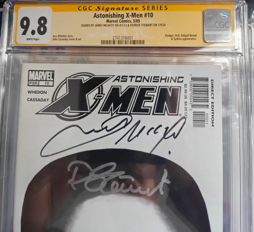 James McAvoy & Patrick Stewart Signed CGC Signature Series 9.8 Marvel Comics: Astonishing X-Men #10 (2005)