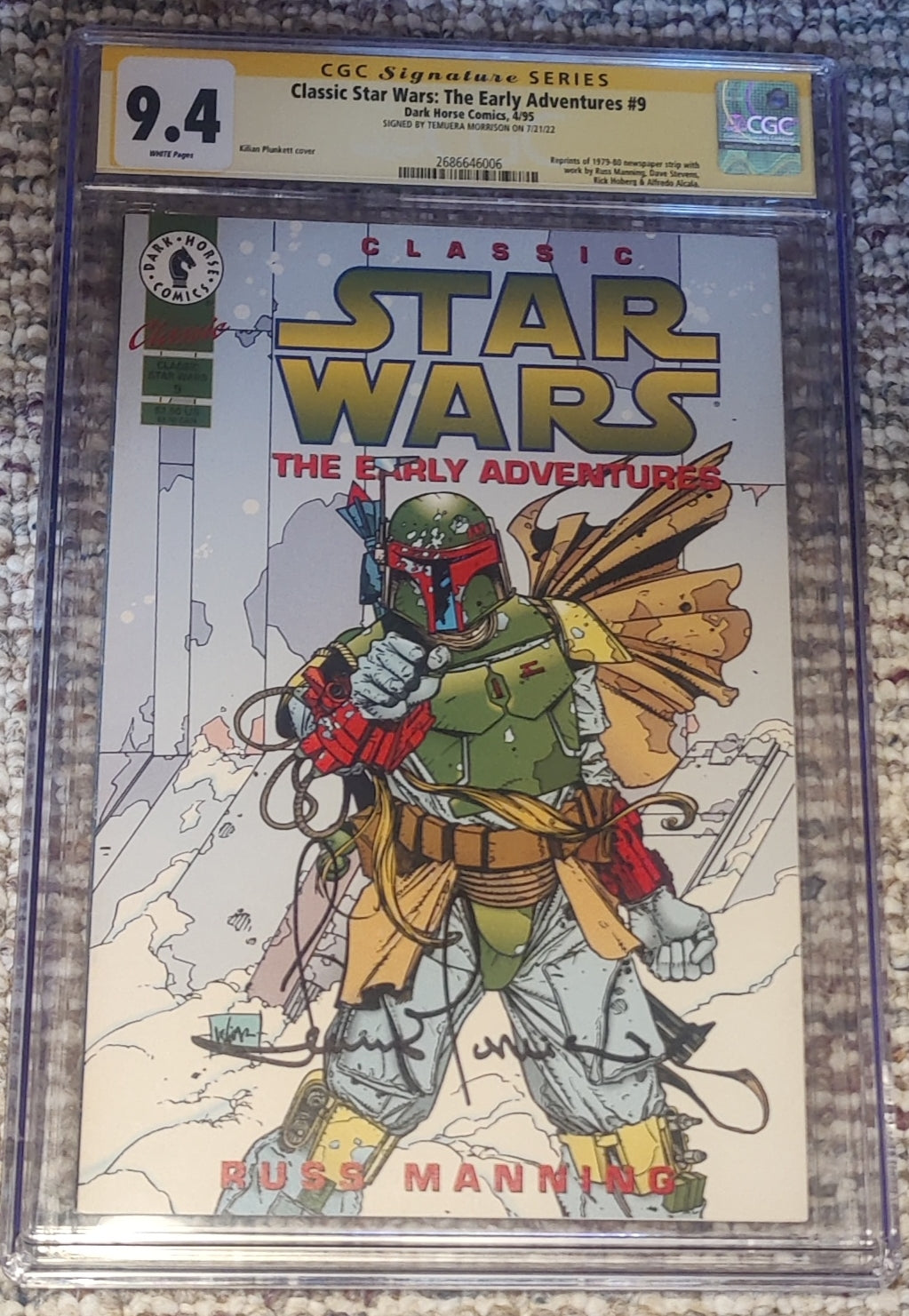 Temuera Morrison Signed CGC 9.4 SS Classic Star Wars: The Early Adventures #9 (1995) - Dark Horse Comics