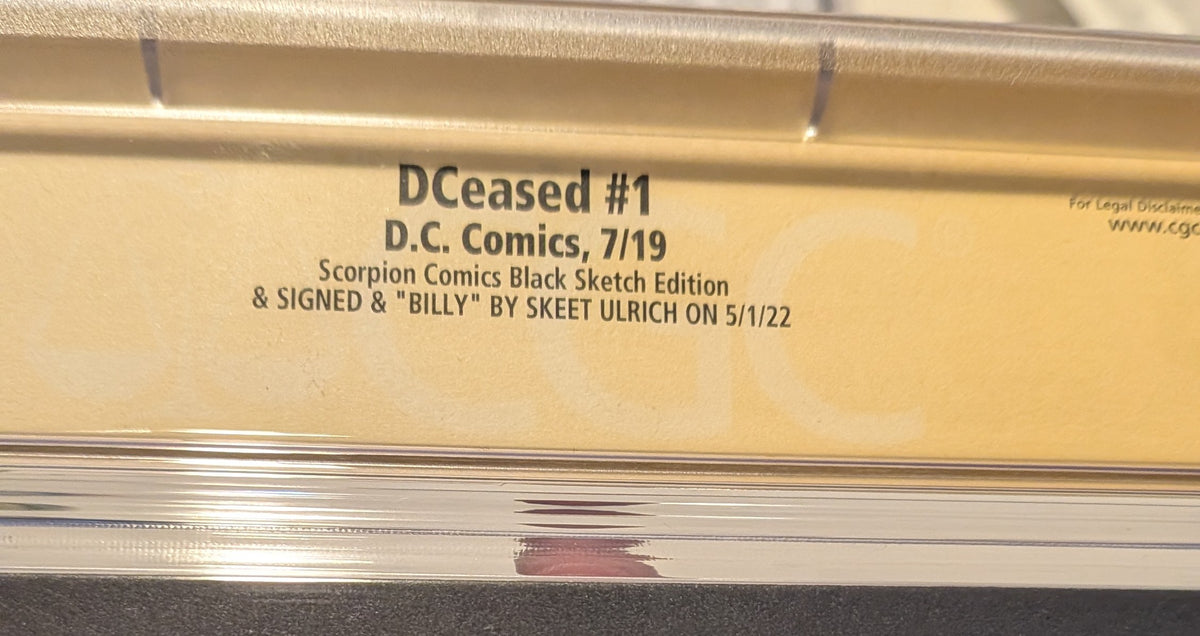 DCeased #1 Custom Scream Ghostface Original Sketch Cover CGC 9.8 Signature Series | Neve Campbell, Skeet Ulrich, Matthew Lillard & Jamie Kennedy 1 of 1