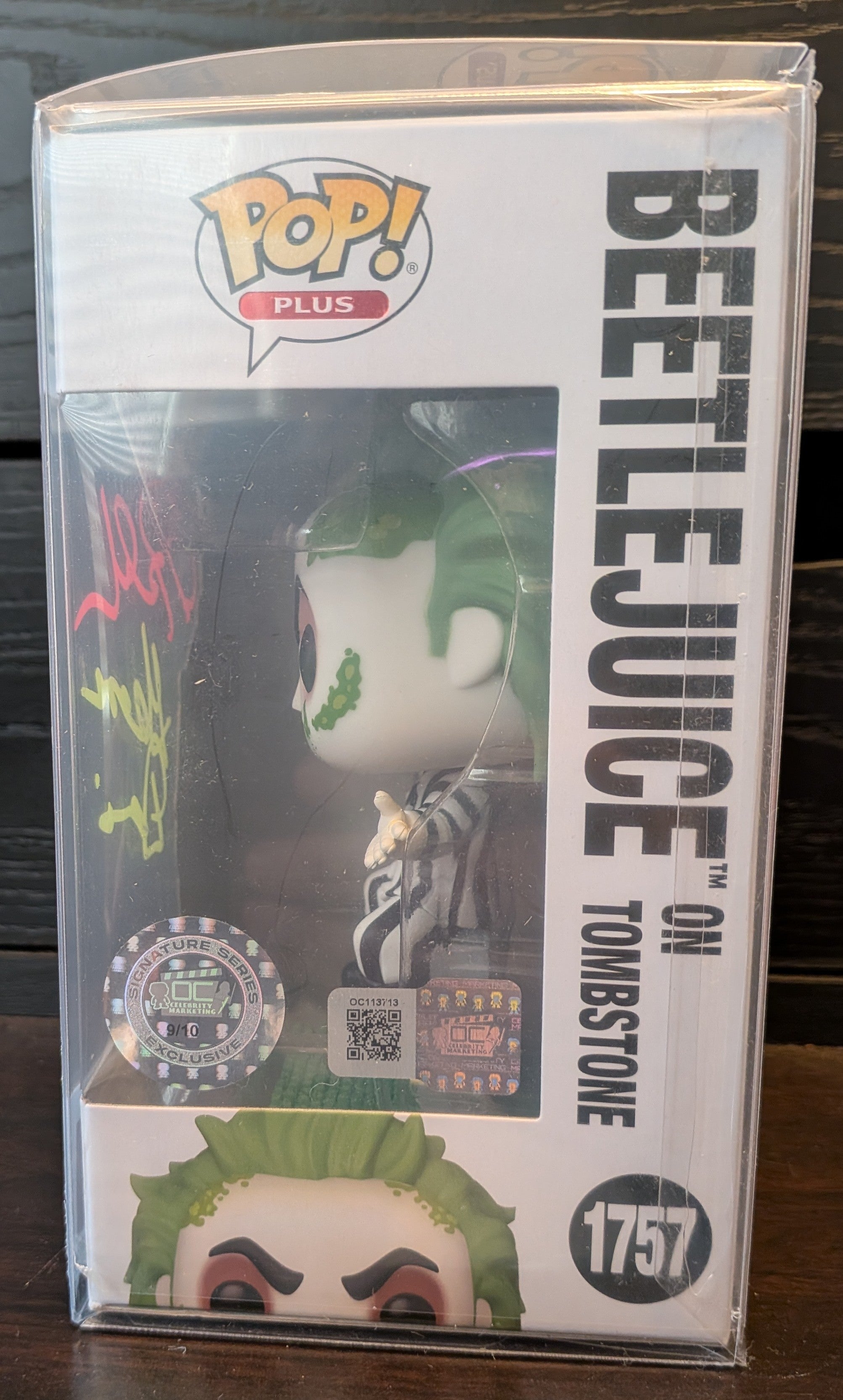Alec Baldwin & Geena Davis Signed Beetlejuice on Tomb #1757 Funko Pop - OC Celebrity Signature Series - Limited Edition #9/10 Worldwide