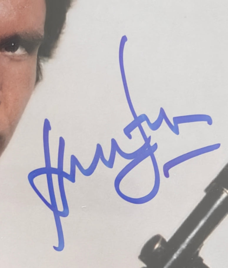 Harrison Ford Signed Han Solo 11x14 Photo – Blaster Pose | Beckett Witnessed Autograph | Star Wars Memorabilia