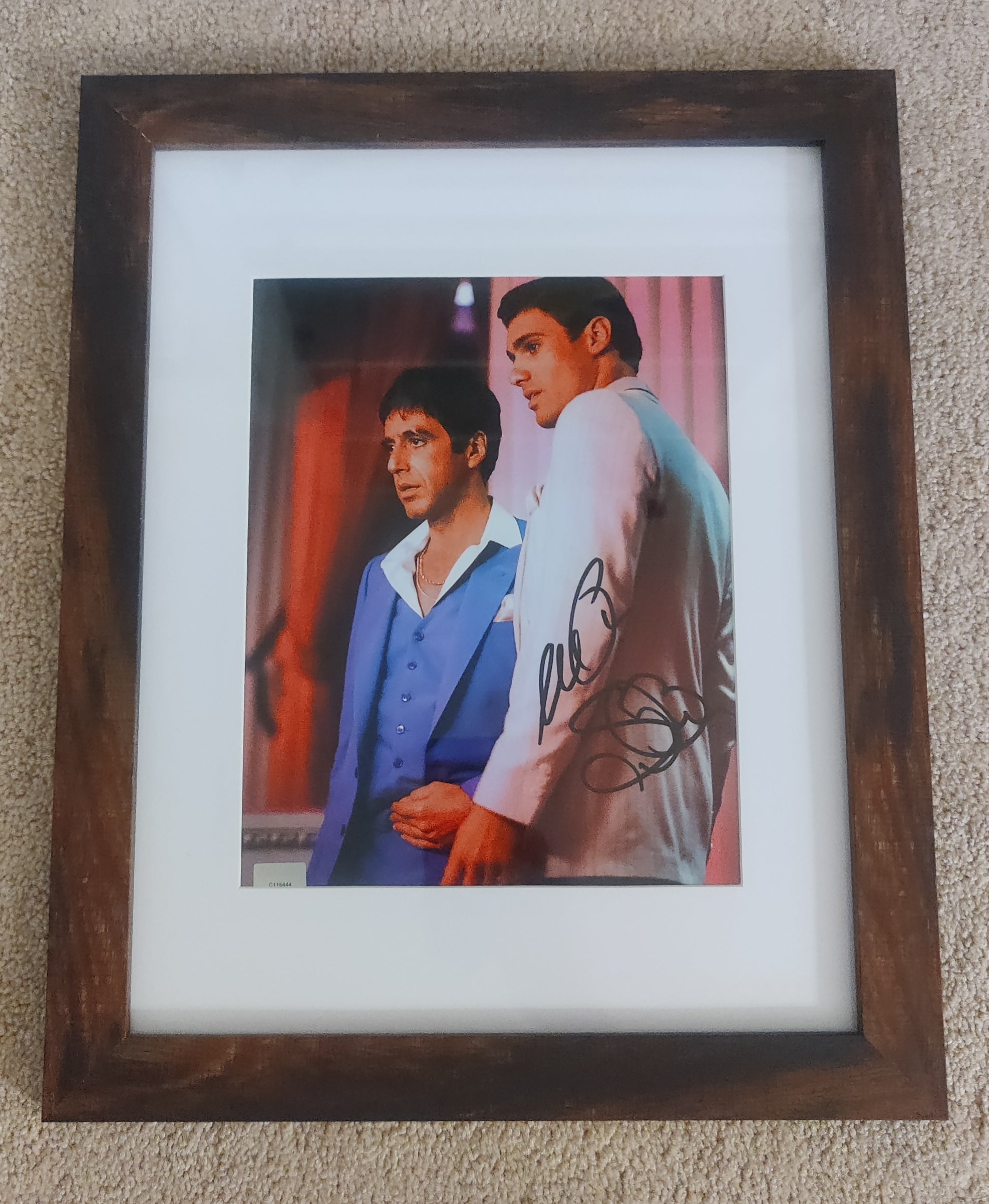 Al Pacino and Steven Bauer Dual-Signed Scarface Movie 8x10 Photo in 11x14 Wooden Frame