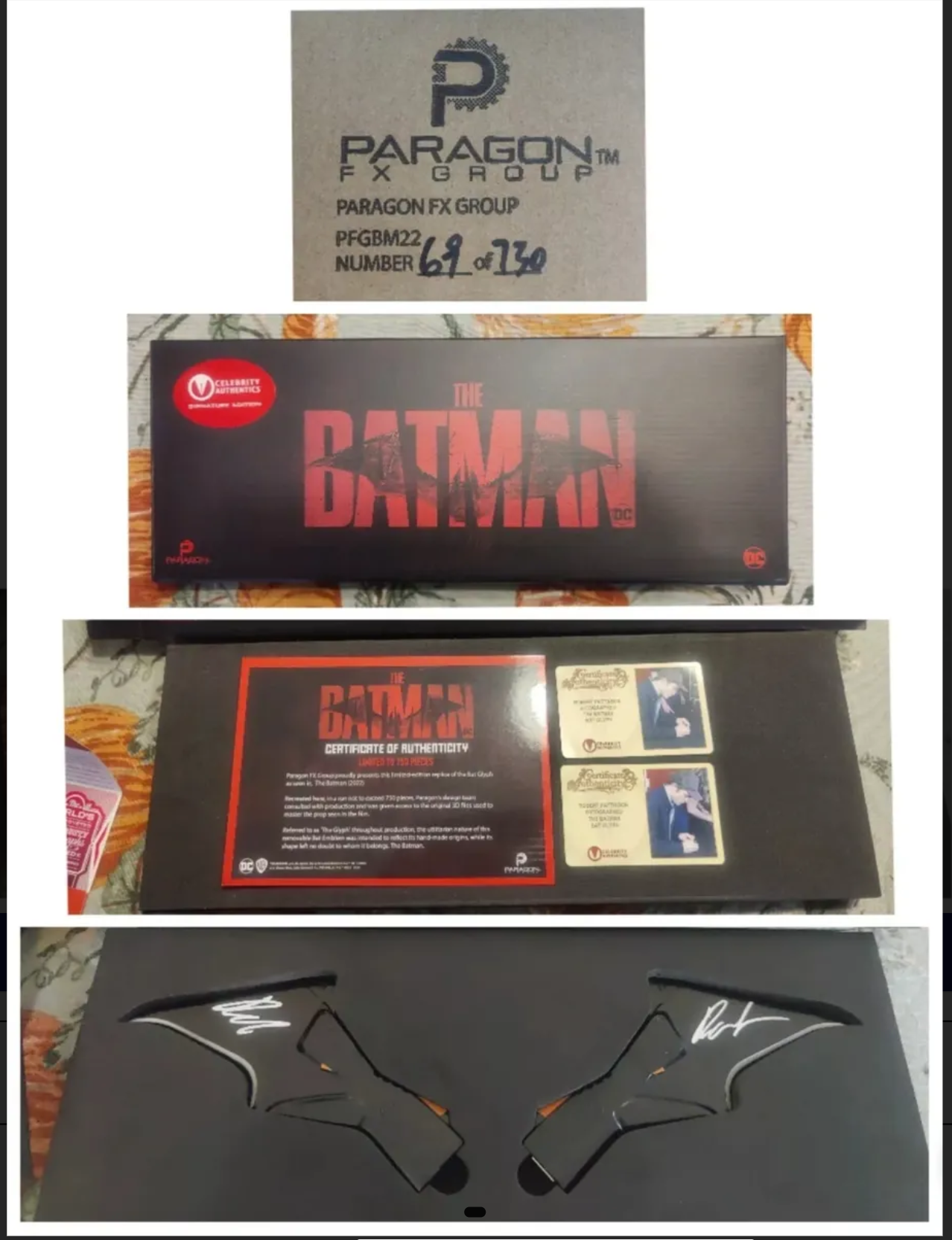 Batman: Legendary Batarang Autographed Prop Replica Collection — 1:1 Scale — Celebrity Authentics Certified