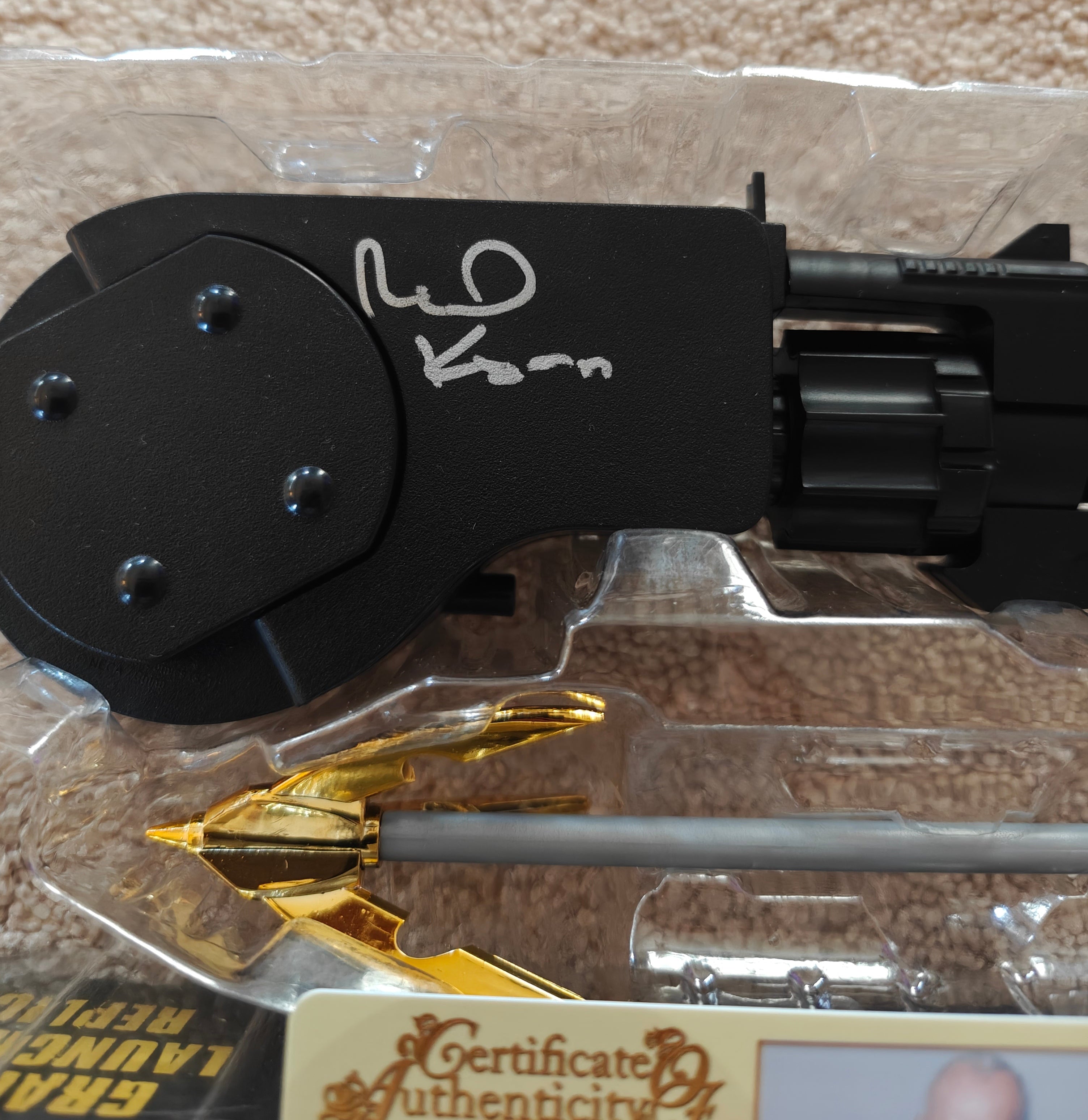 Michael Keaton Signed NECA Batman 1989 Grapnel Launcher Replica