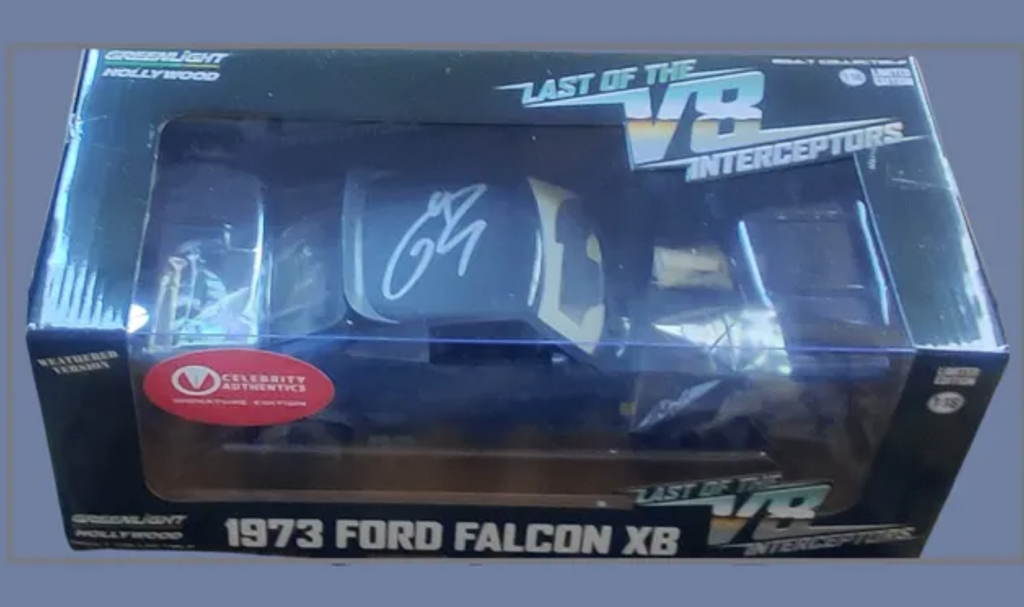 Tom Hardy Signed Mad Max V8 Interceptor 1973 Ford Falcon Die-cast Model 1:18 Scale