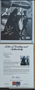Mark Hamill & David Prowse Signed Star Wars Darth Vader and Luke Skywalker 8x10 Photo