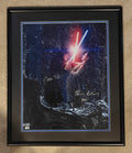 Daisy Ridley & Adam Driver Signed Kylo Ren vs. Rey 16x20 Star Wars Photo in 20x24 Studio-Grade Frame