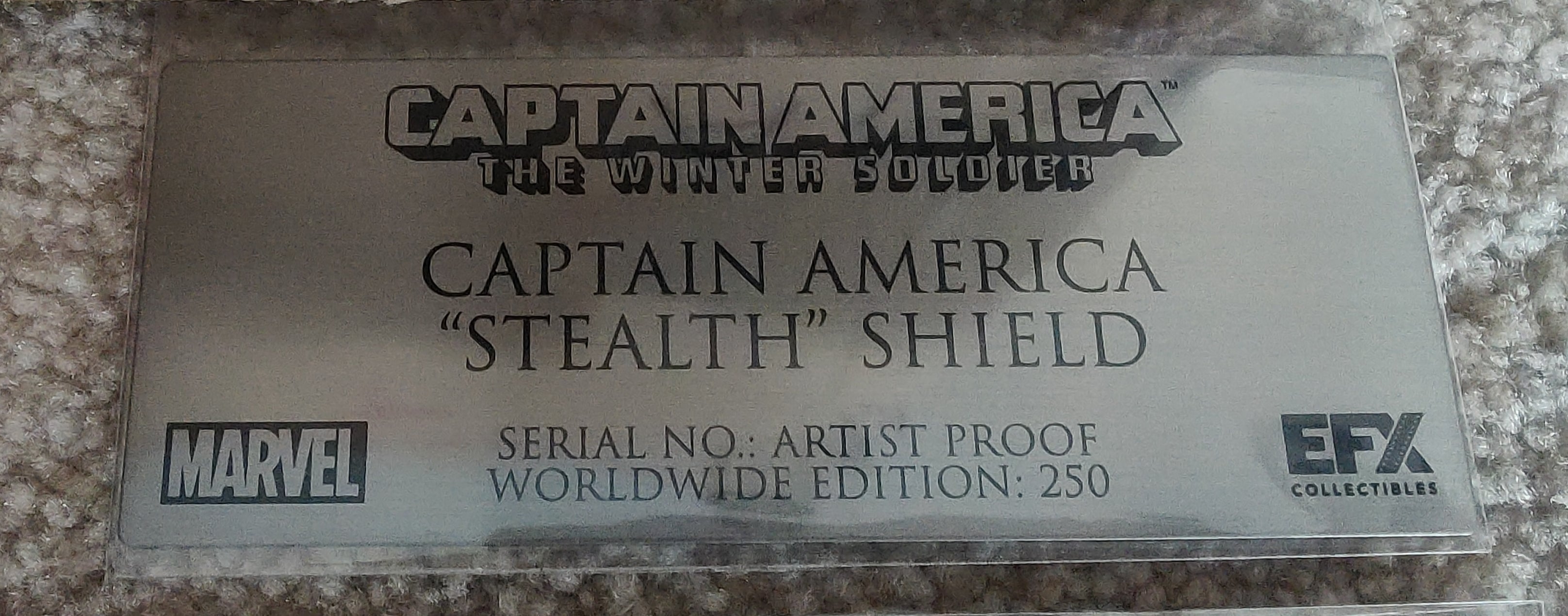 Chris Evans Signed *Artist Proof* EFX Captain America Winter Soldier Stealth Shield - Sealed and Brand New