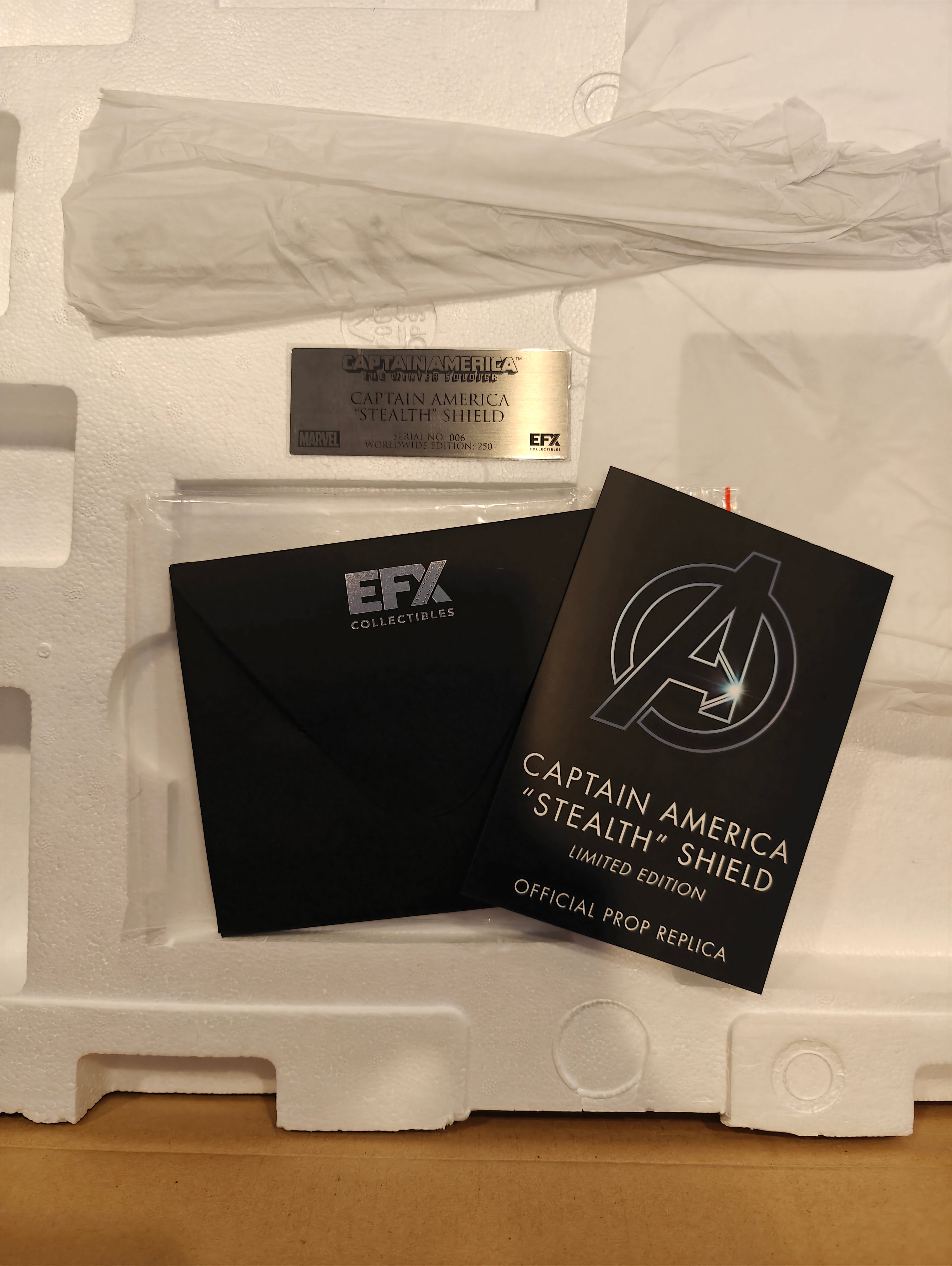 EFX Collectibles Marvel Captain America Stealth Shield 1:1 Winter Soldier Sold Out Rare 6/250