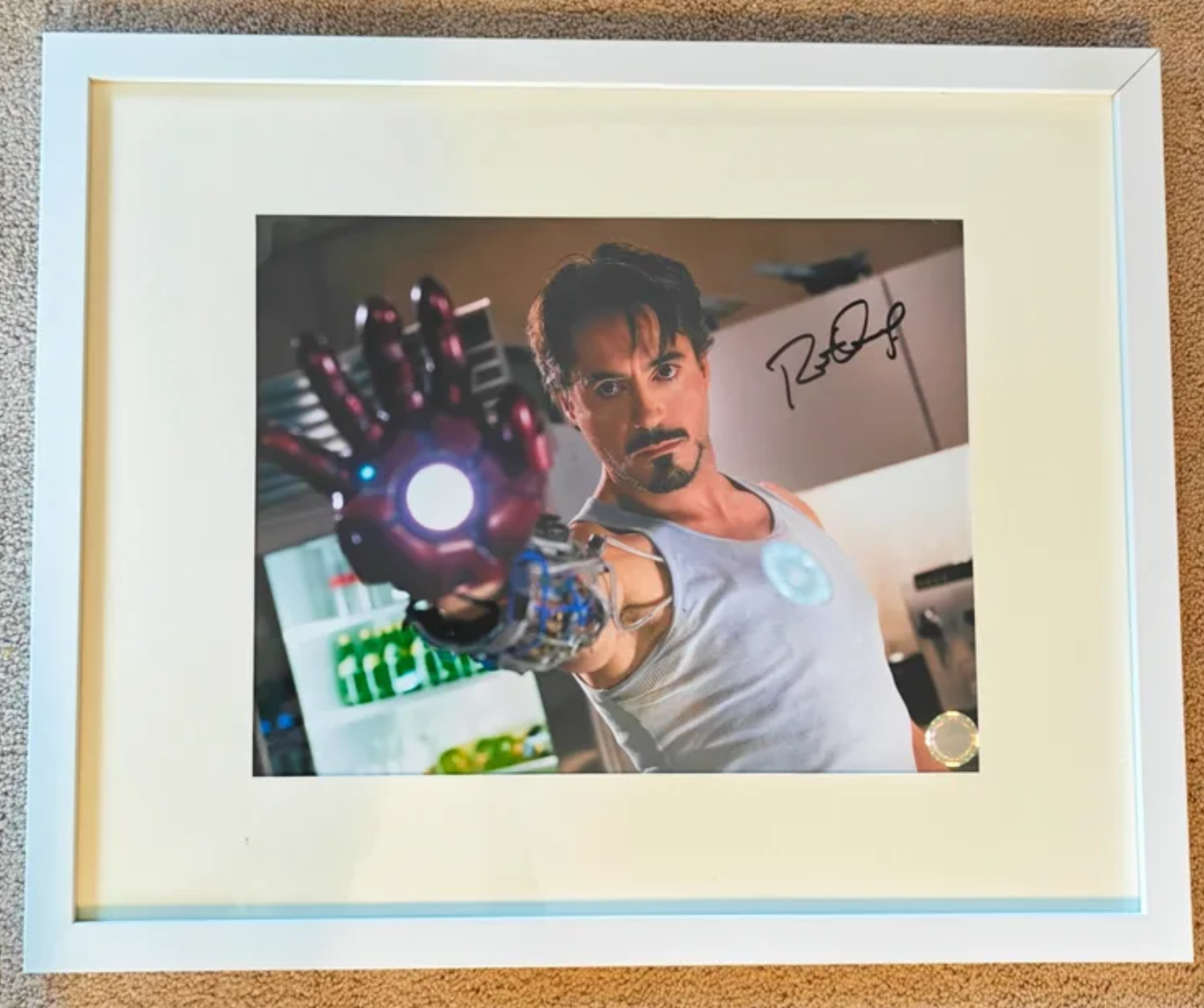 Robert Downey Jr. Signed Iron Man Avengers 11x14 Photo in 16x20 Gallery-ready Frame
