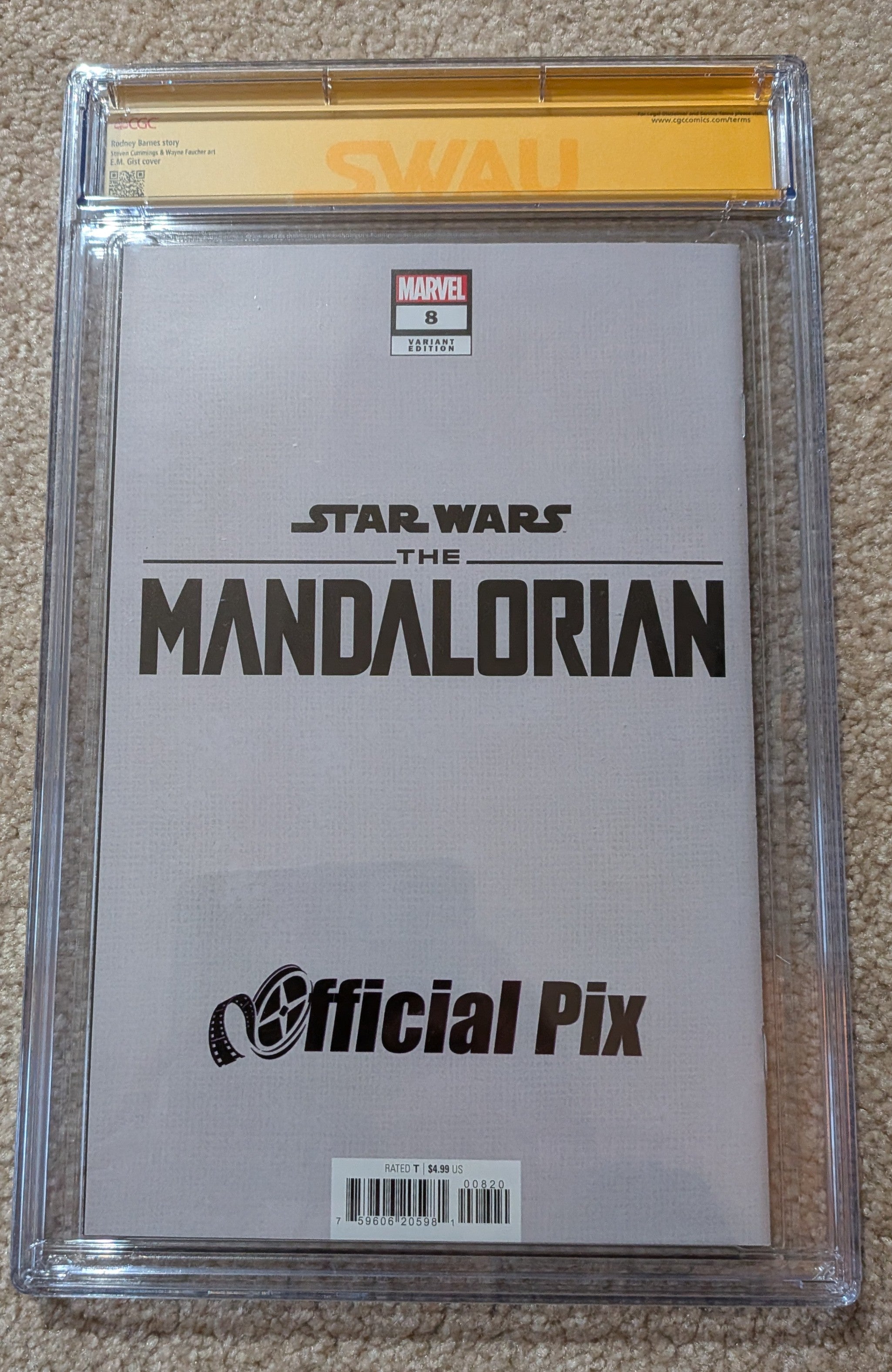 Mark Hamill & Pedro Pascal Dual-Signed CGC 9.8 Signature Series – Star Wars: The Mandalorian Season 2 #8 (Official Pix Edition)