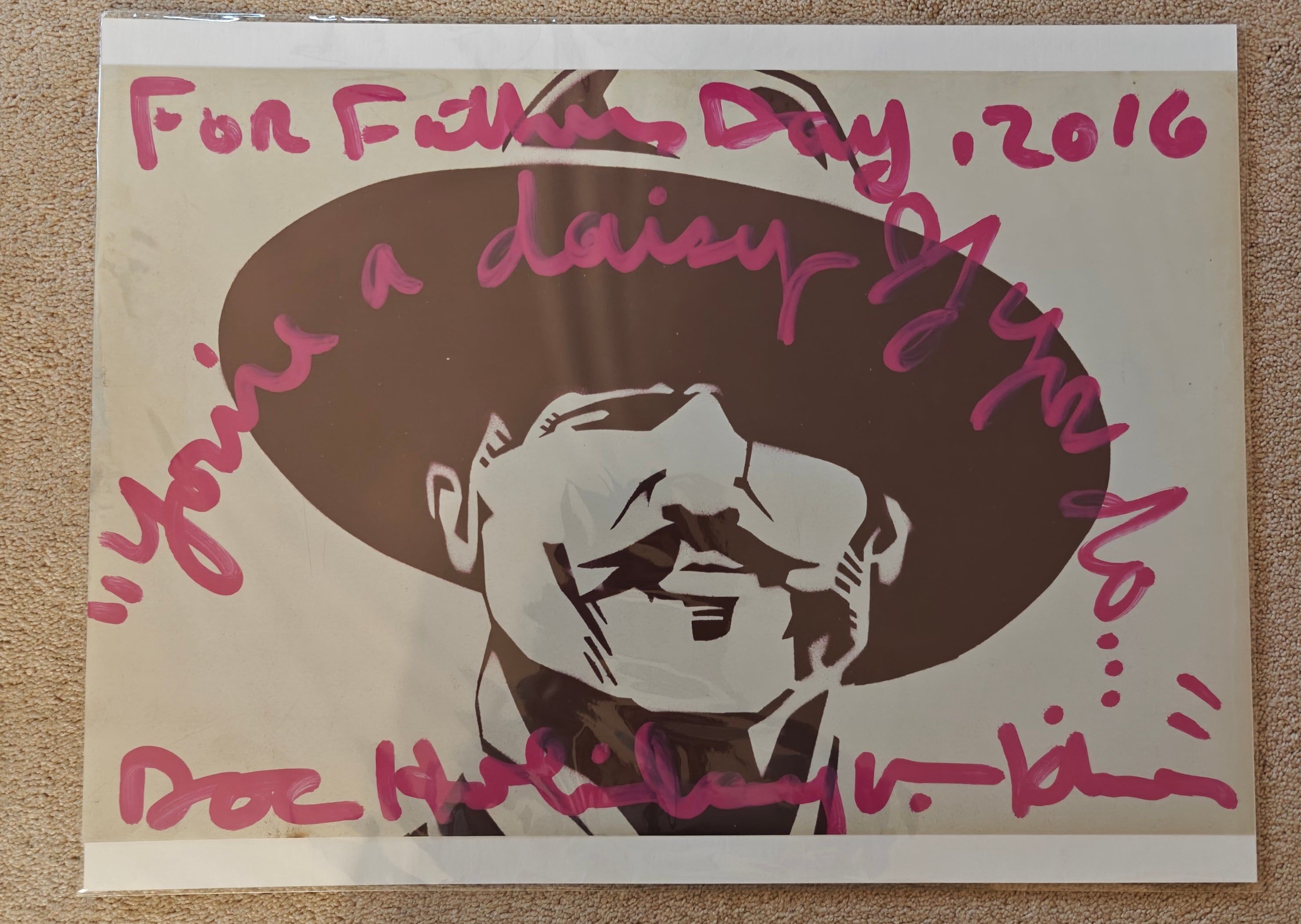 Val Kilmer's Personal Studio Collection - Original Doc Holliday "You're a daisy if you do..." 24x 16 Enhanced & Signed Art Print