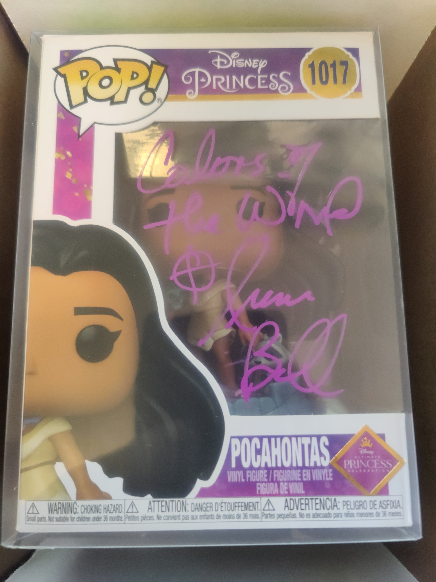 Funko Pop Disney's Pocahontas (Signed by Irene Bedard) with Inscription