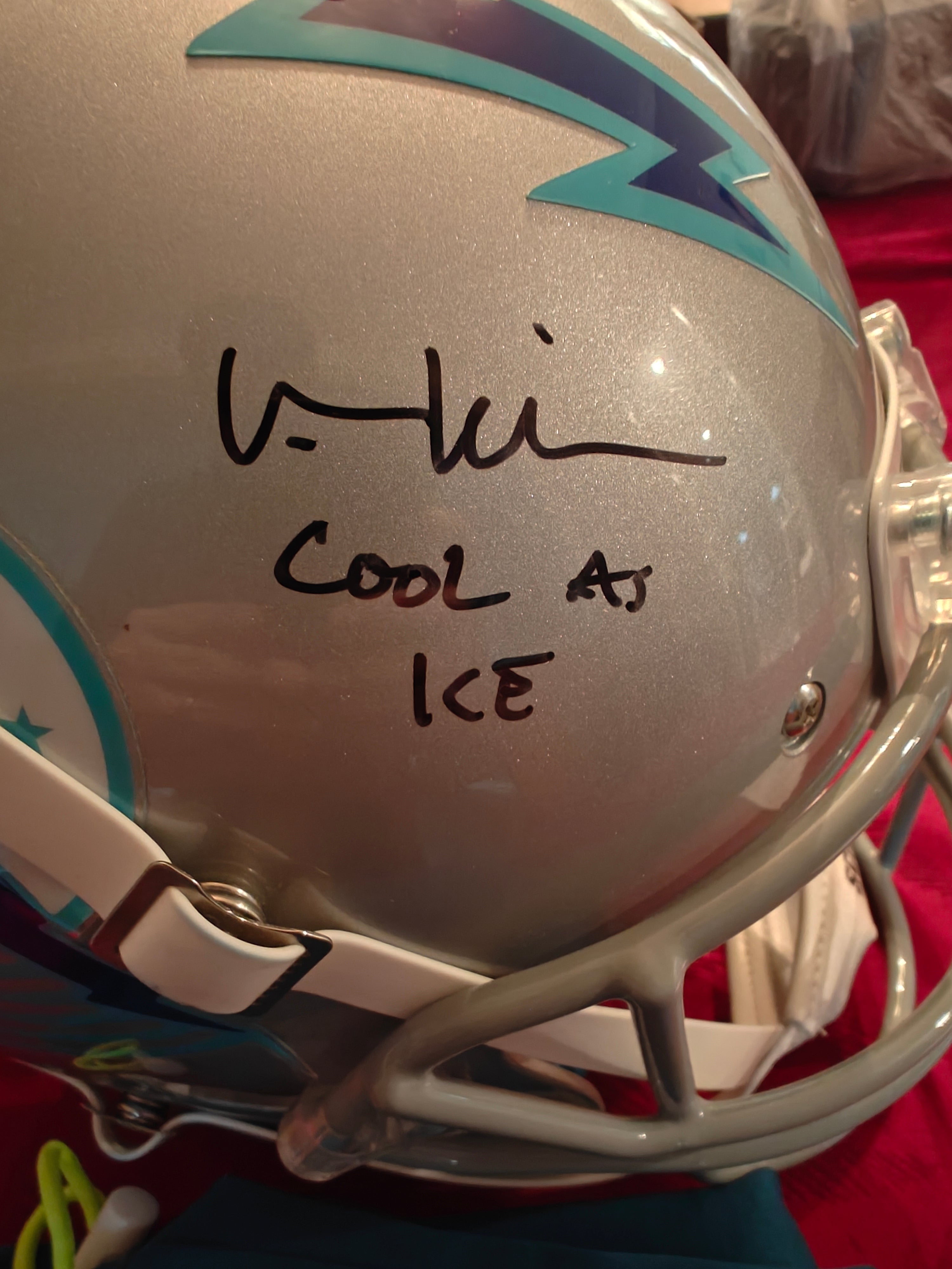 Val Kilmer Signed/Inscribed Top Gun Iceman Aviator Football Helmet 1/1 JSA + Celebrity Authentics