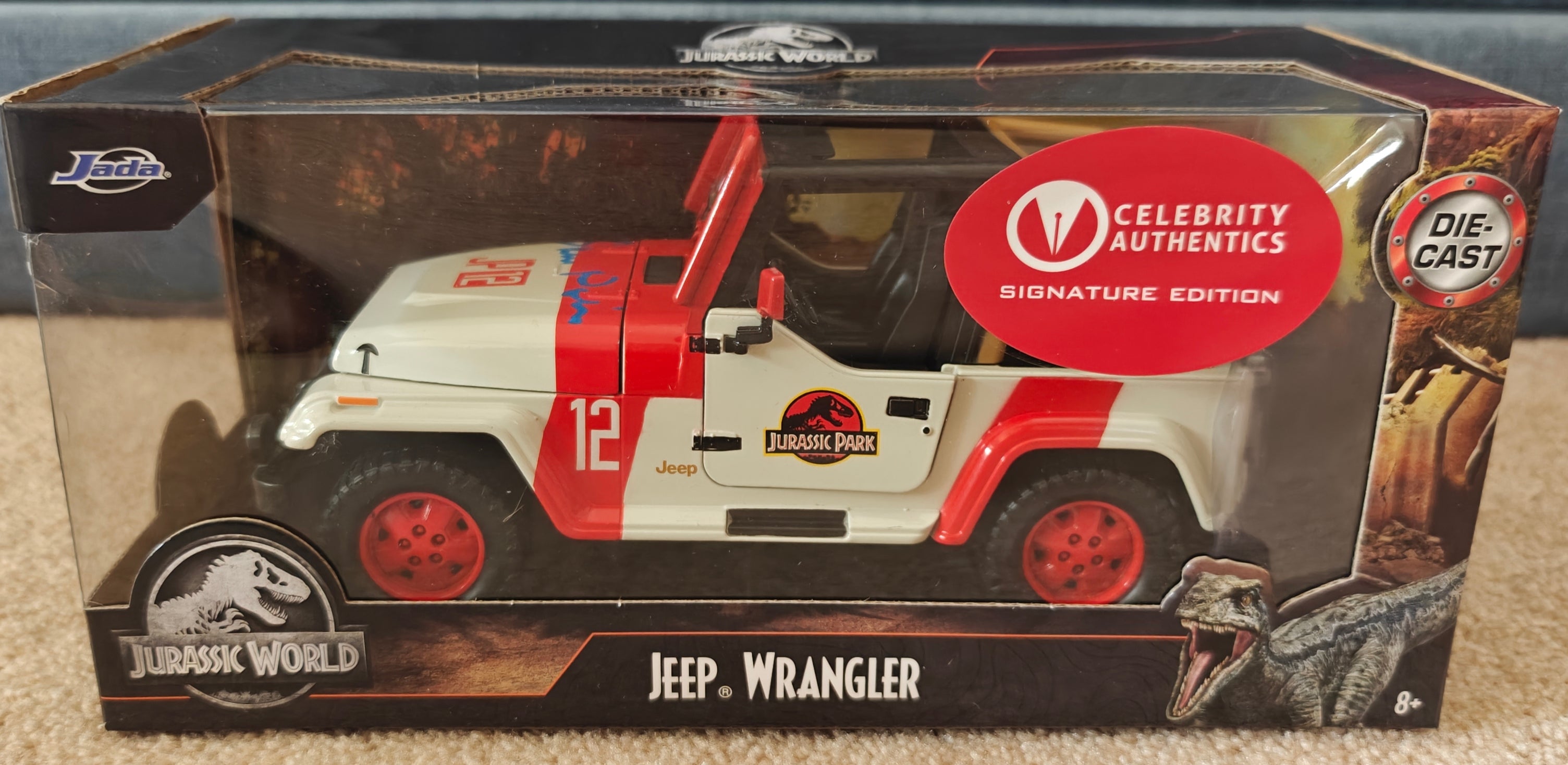 Laura Dern & Sam Neill Signed Jurassic Park Die-Cast Jeep – 1:24 Scale | Celebrity Authentics Certified