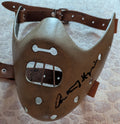 Anthony Hopkins Signed 1:1 Hannibal Lecter Silence of the Lambs Premium Mask - 1:1 Fiberglass, Leather, and Metal Prop Replica
