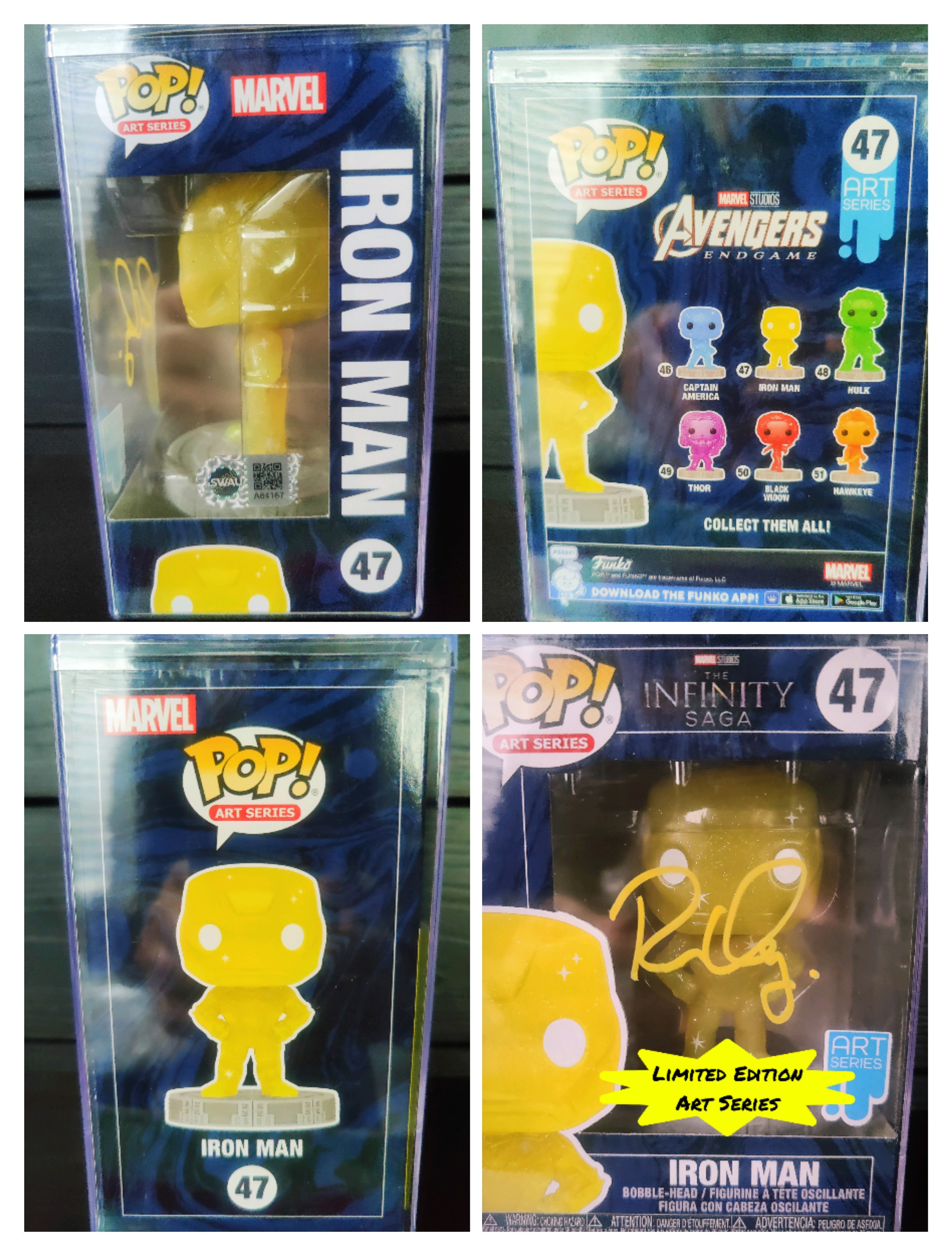 Robert Downey Jr Signed Iron Man Funko Pop - Limited Edition Art Series - SWAU Authenticated