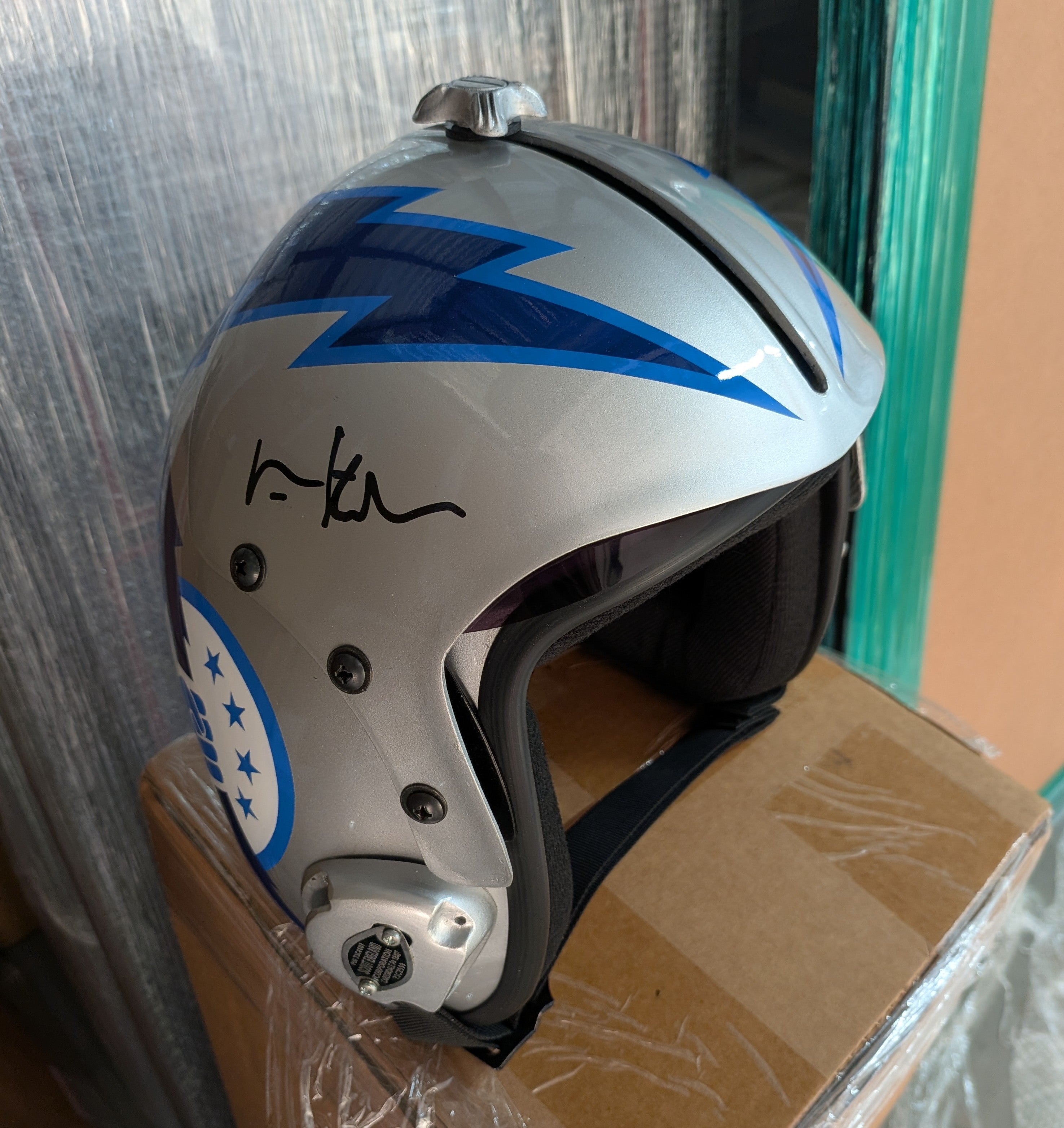 Val Kilmer Signed Top Gun Iceman Pilot Helmet 1:1 Prop Replica (Celebrity Authentics)