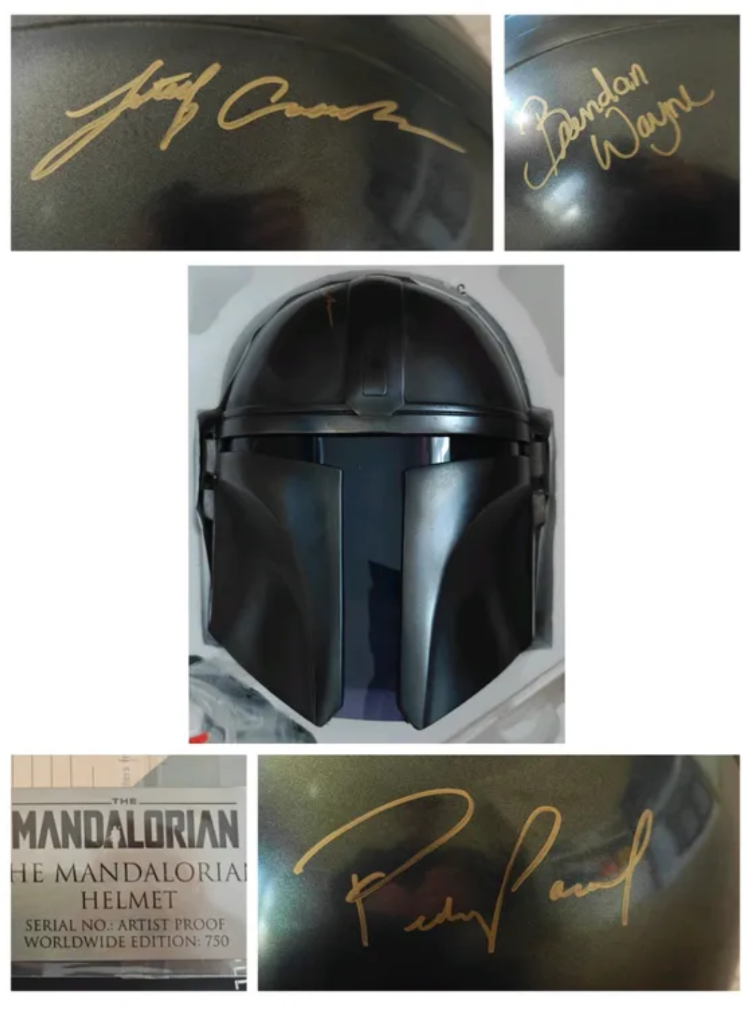 Pedro Pascal +2 Artist Proof EFX Collectibles Mandalorian Limited Edition Helmet (1st Run)