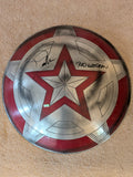 David Harbour Signed Marvel Alexei Shostakov 1:1 Scale Metal Shield with Red Guardian Inscription