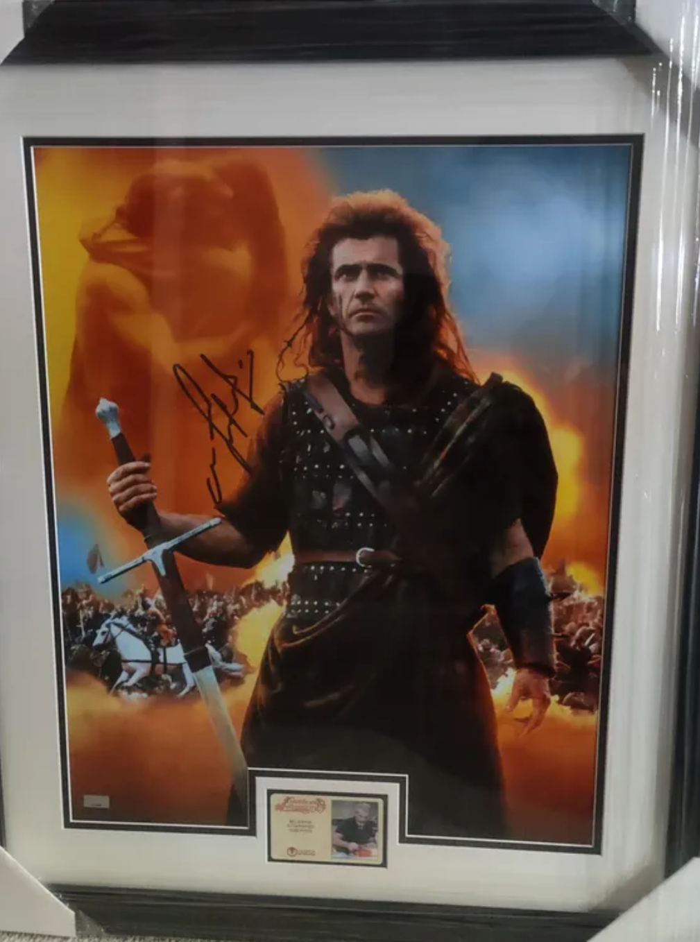 Mel Gibson Autographed Braveheart Movie 16x20 Gallery-Grade Framed Photo