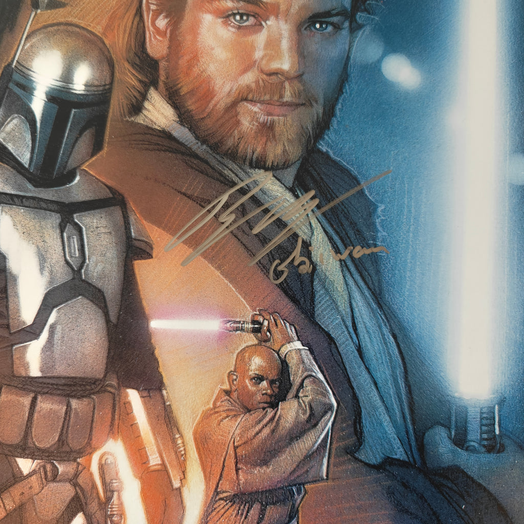 Portman, McGregor, and Christen Signed 27x40 Star Wars: Attack of the Clones EPII Poster