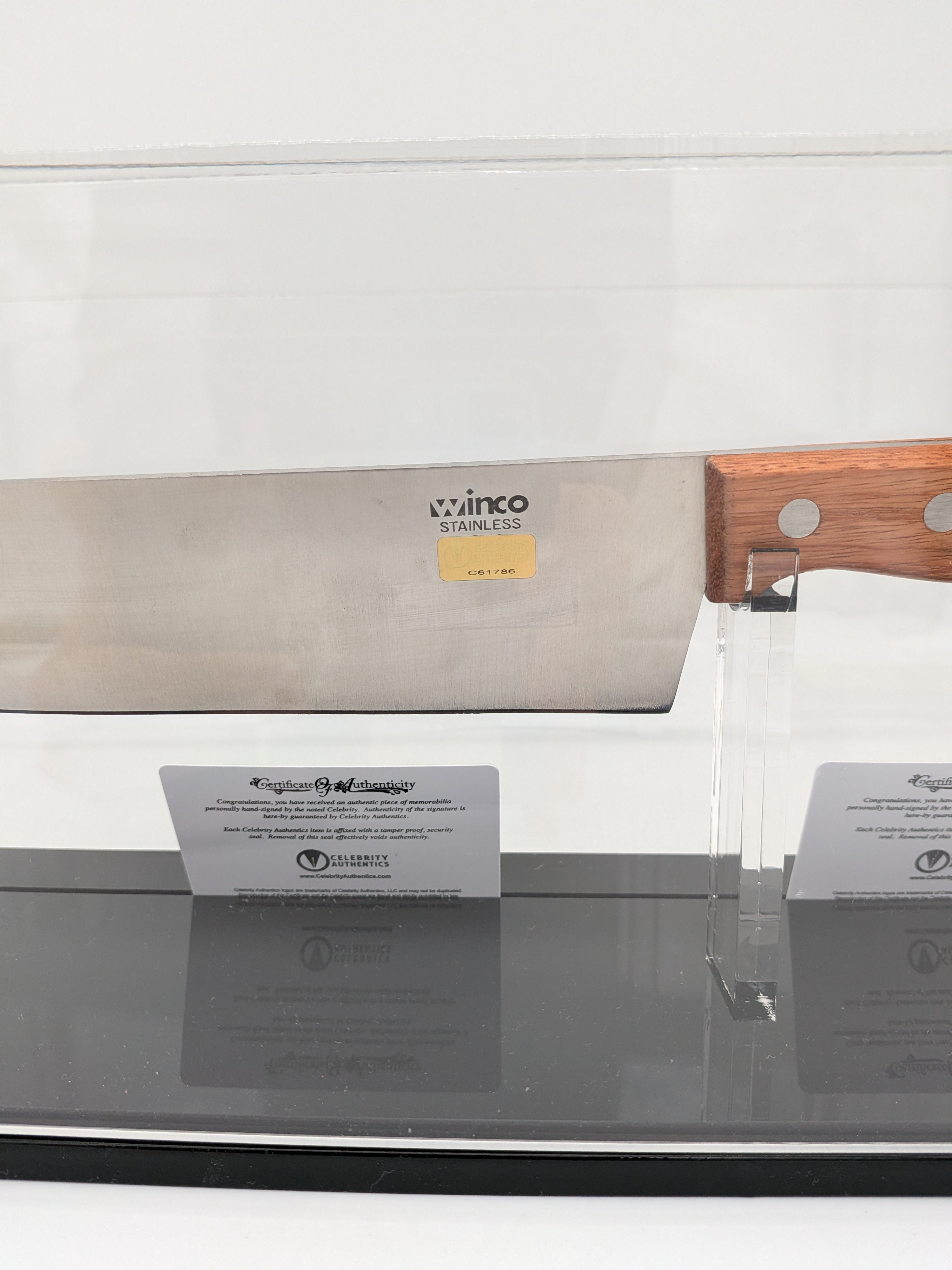 Jamie Lee Curtis, Nick Castle, and John Carpenter Signed Halloween 1:1 Knife Replica w. Display Case - #21/75 Worldwide