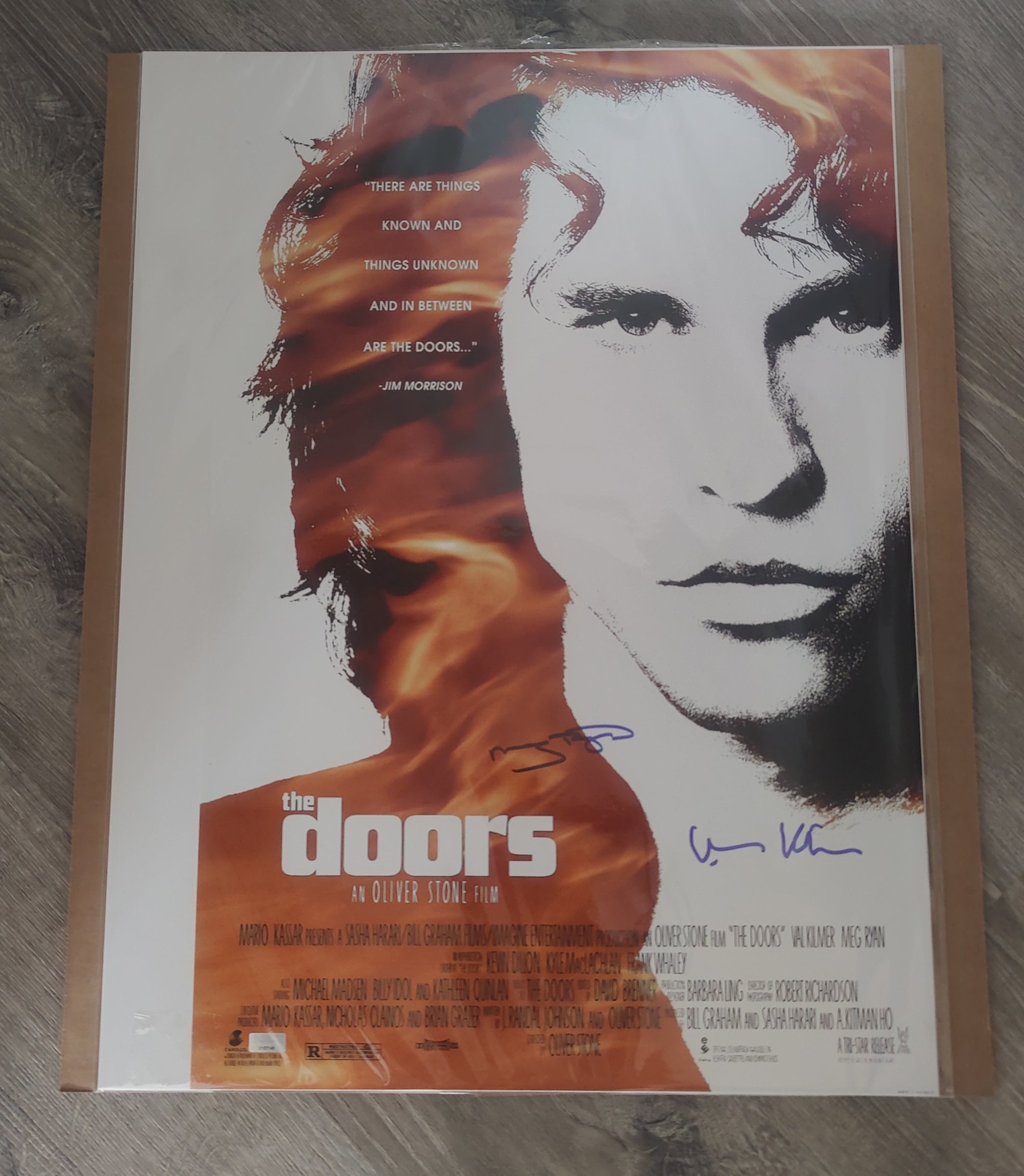 Val Kilmer and Meg Ryan Dual-Signed 16x24 The Doors Movie Poster