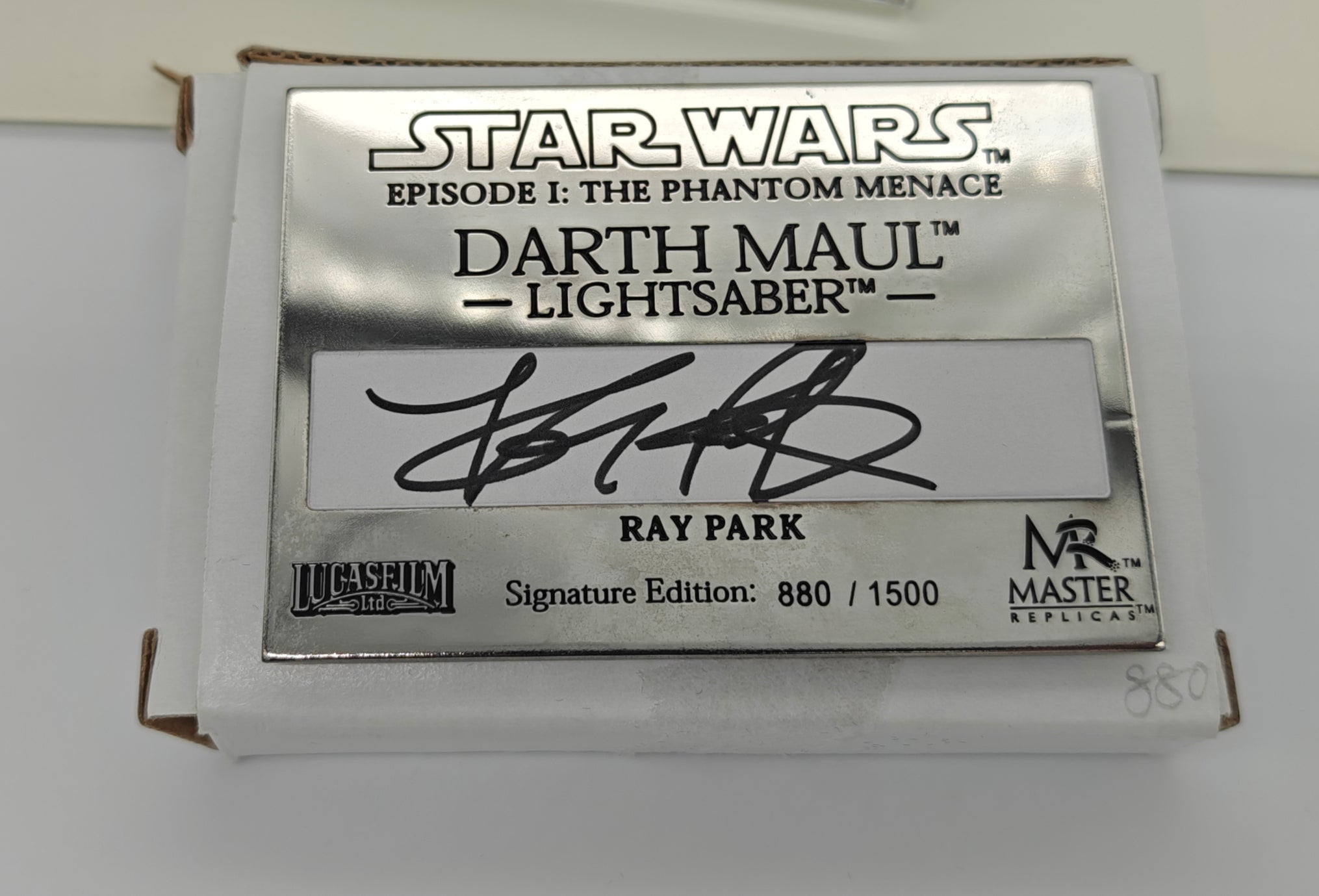 Master Replicas Darth Maul TPM EP1 Lightsaber Signature Edition SW-108S Signed by Ray Park