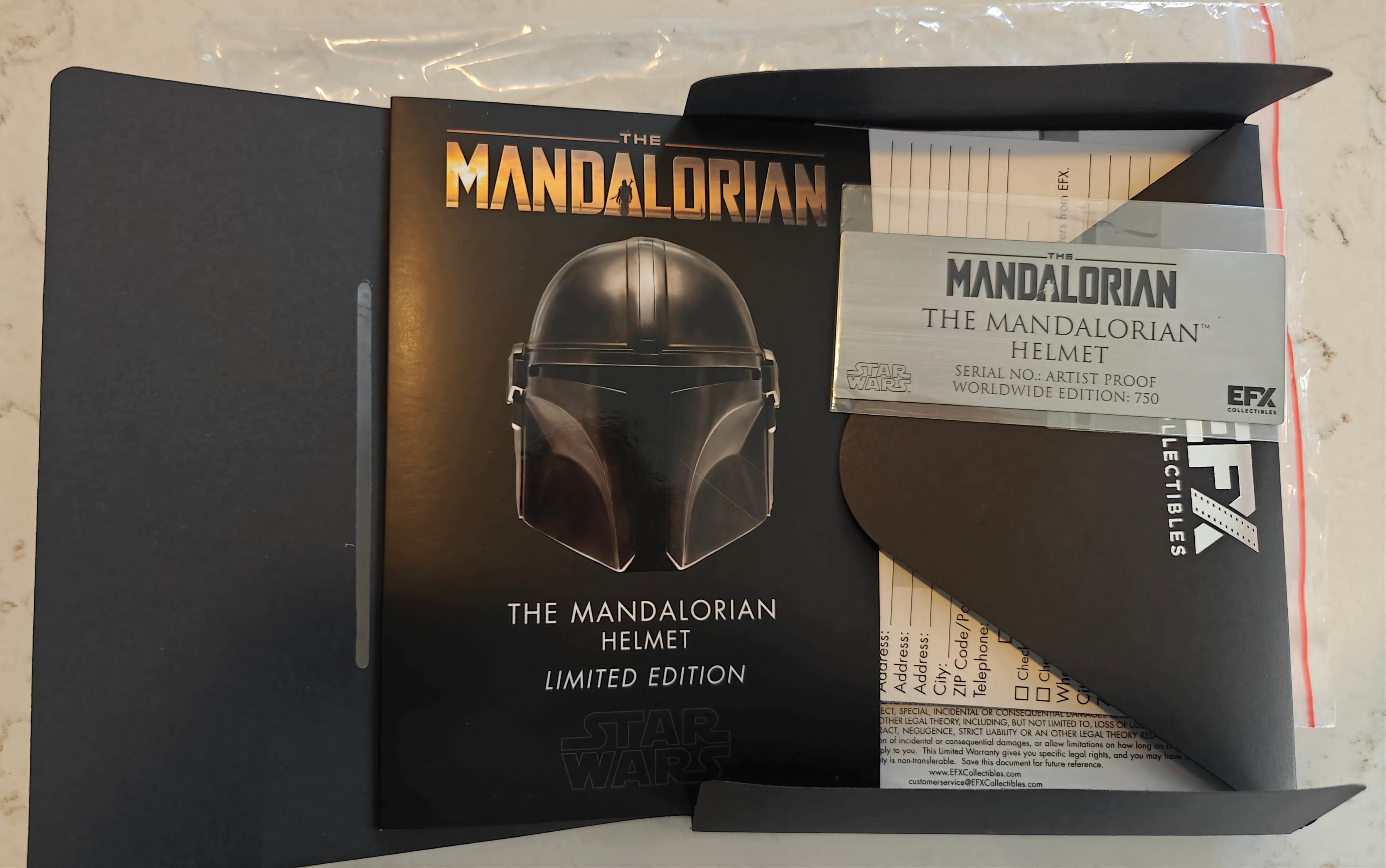 Pedro Pascal +2 Artist Proof EFX Collectibles Mandalorian Limited Edition Helmet (1st Run)