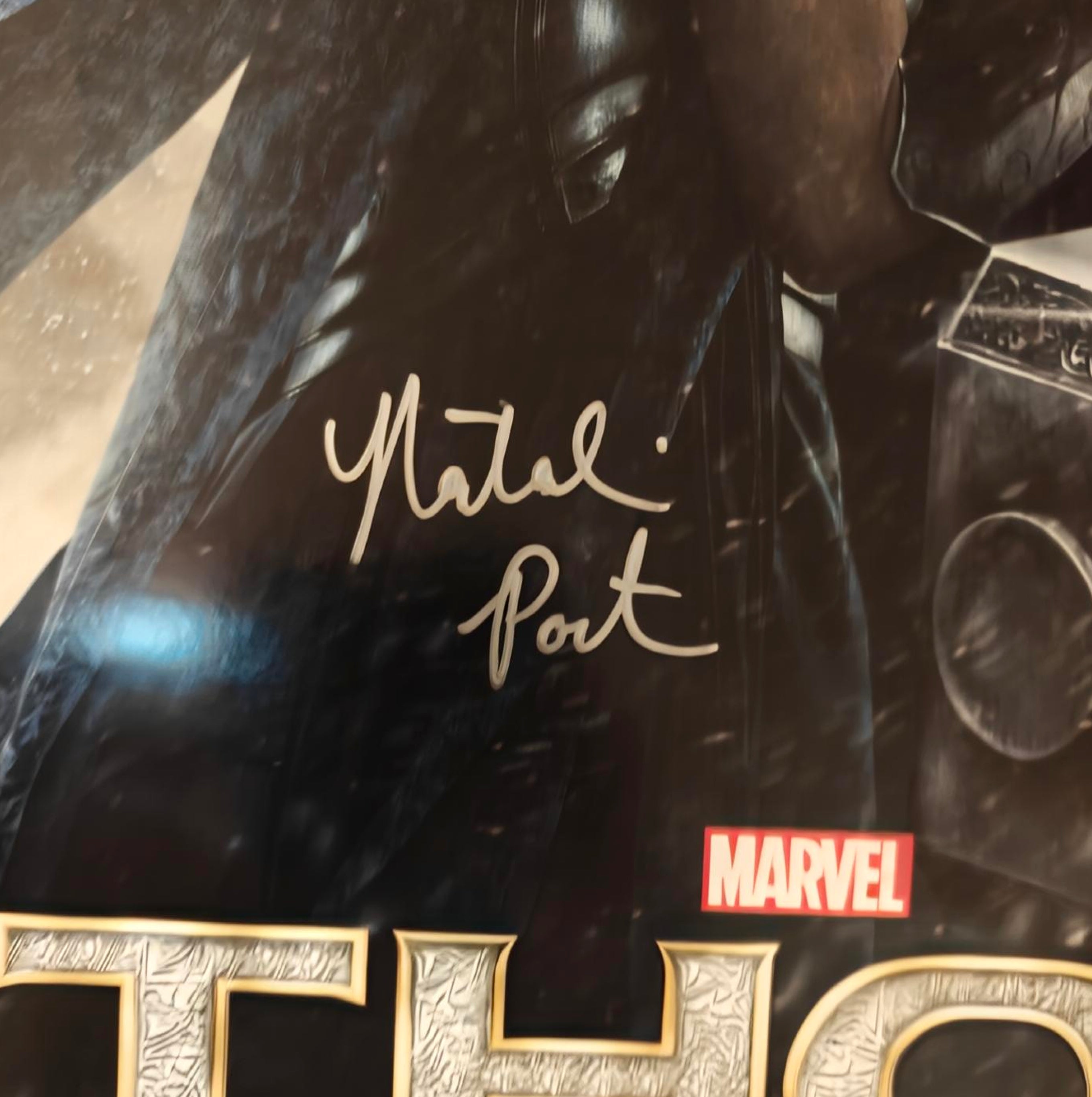 Portman, Hopkins, Hemsworth, Hiddleston 4x Signed Thor: Dark World Original Double-Sided Poster