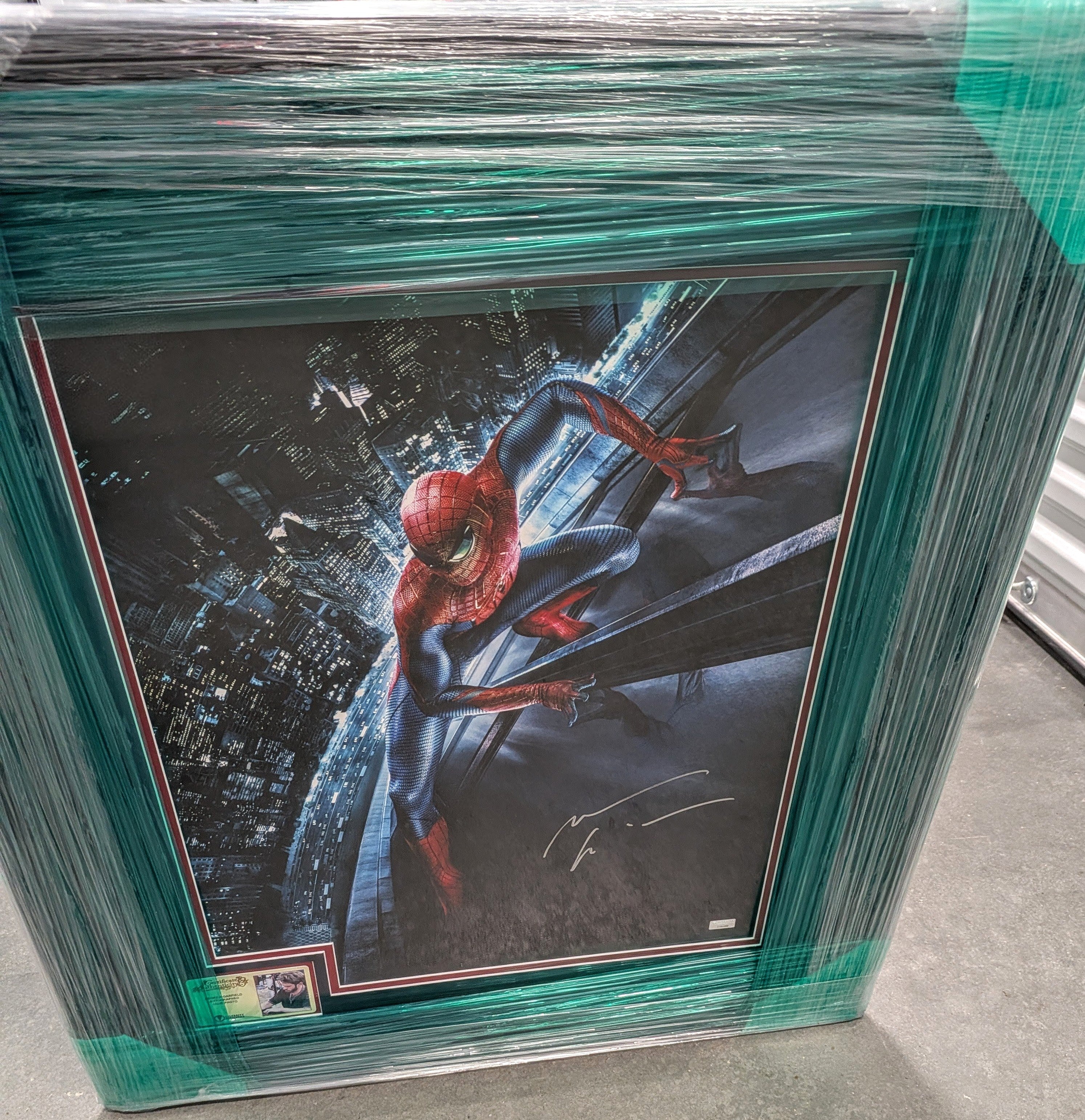 The Amazing Spider-Man: Andrew Garfield Signed 16x20 Custom Framed Display (Celebrity Authentics)